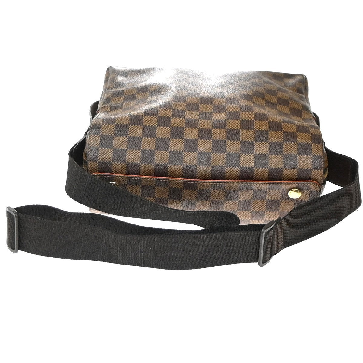LOUIS VUITTON Naviglio Shoulder Bag Damier Ebene Leather Brown N45255 84KC784