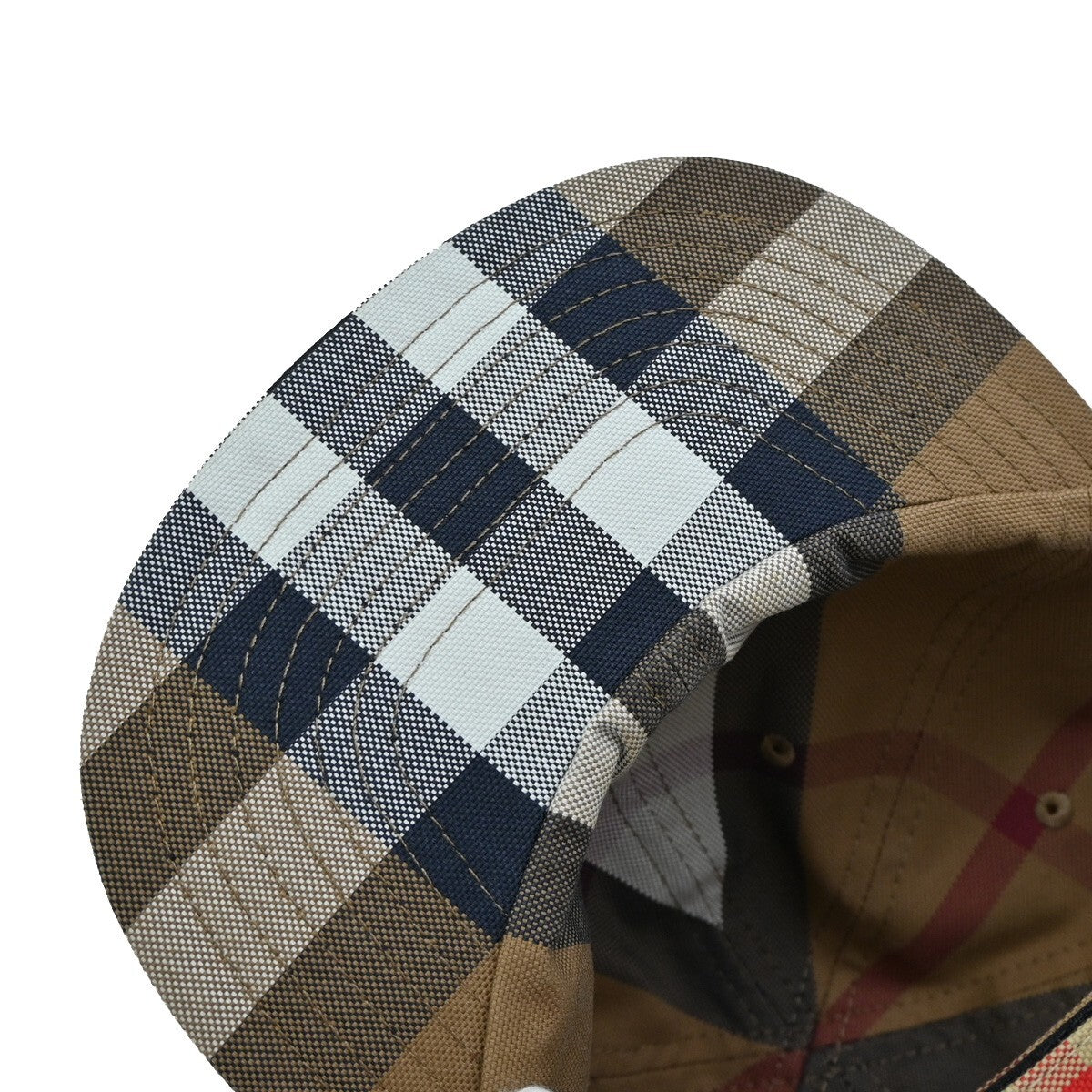 BURBERRY Logo Nova Check Baseball Hat Cap Size M Cotton Brown 69RF256