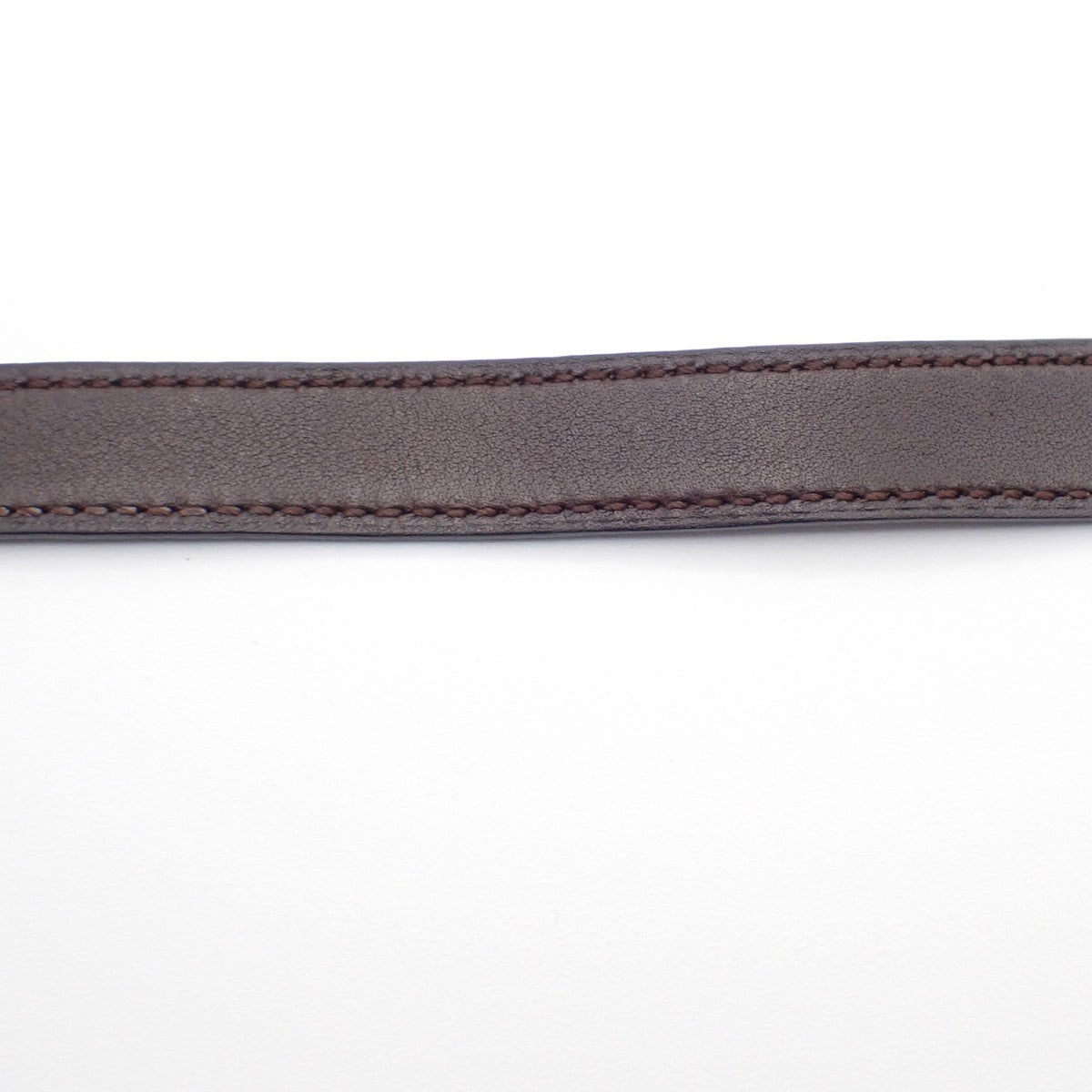 HERMES Kelly Double Tour Choker Bracelet Leather Brown GHW France 62RL901