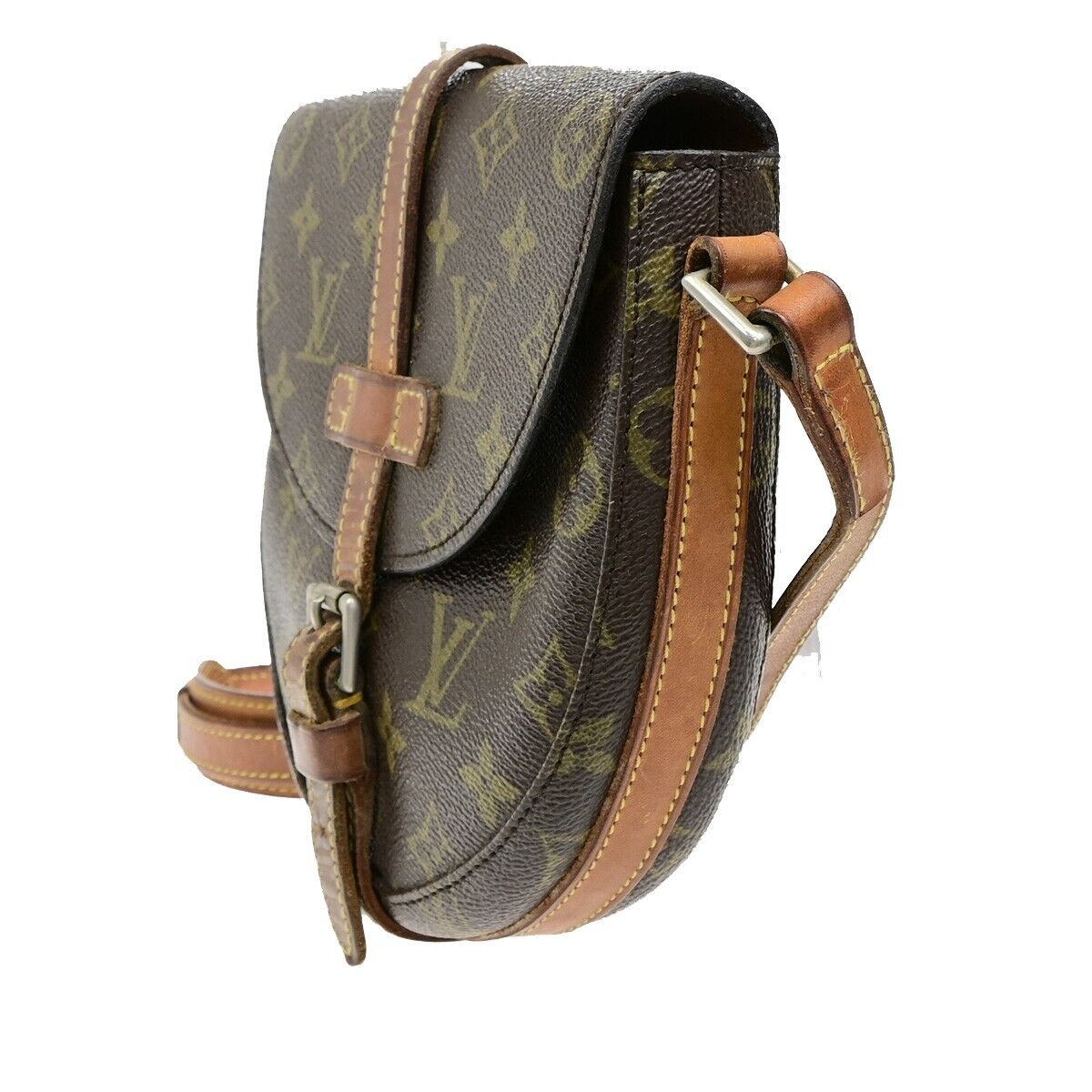 LOUIS VUITTON Chantilly PM Shoulder Bag Monogram Leather Brown M51234 64SH974