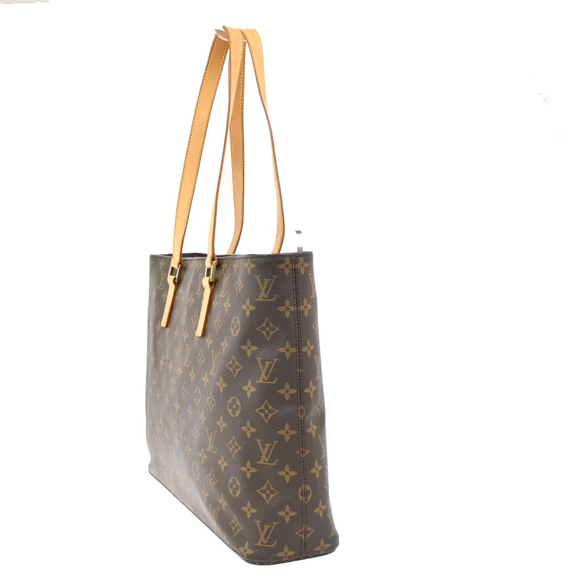 LOUIS VUITTON Logo Luco Shoulder Tote Bag Monogram Leather Brown M51155 16PA121