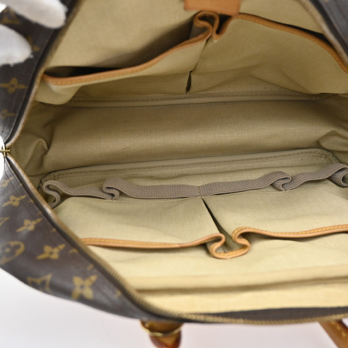 LOUIS VUITTON LV Logo Deauville Hand Bag Monogram Leather Brown M47270 31KC607