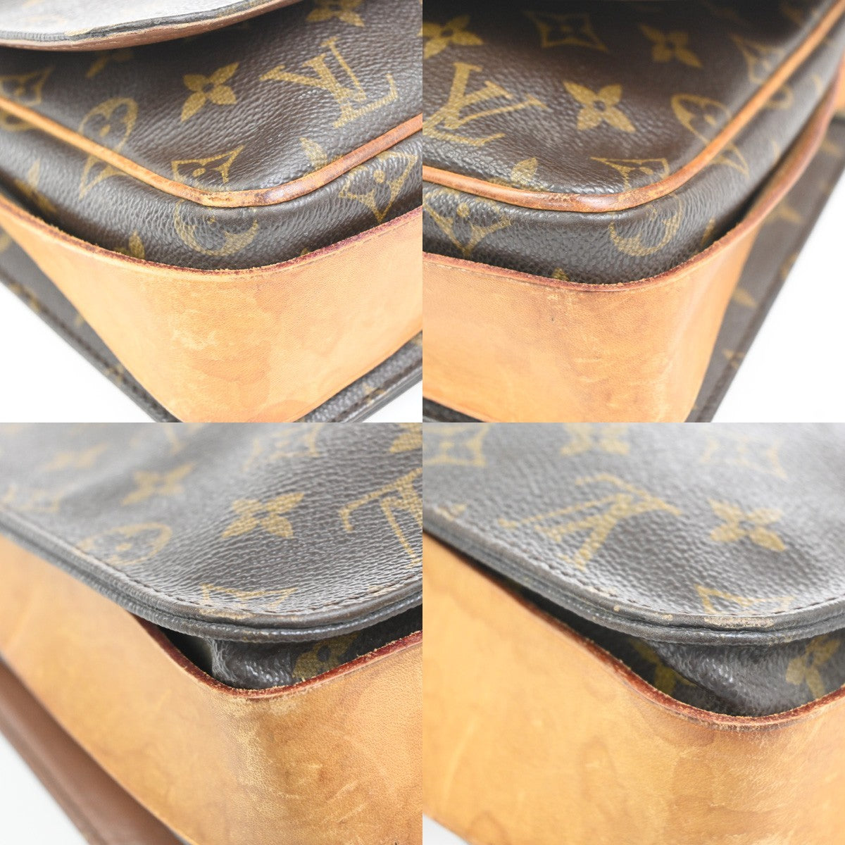 LOUIS VUITTON Cartouchiere GM Shoulder Bag Monogram Leather Brown M51252 32YH934