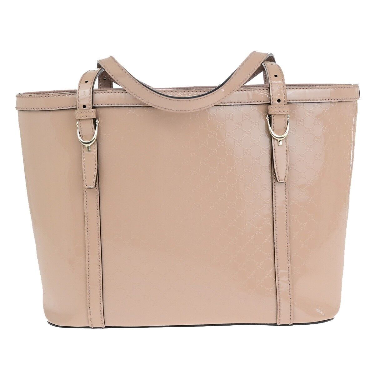 GUCCI Micro GG Nice Shoulder Hand Bag Patent Leather Pink Italy 35EC296