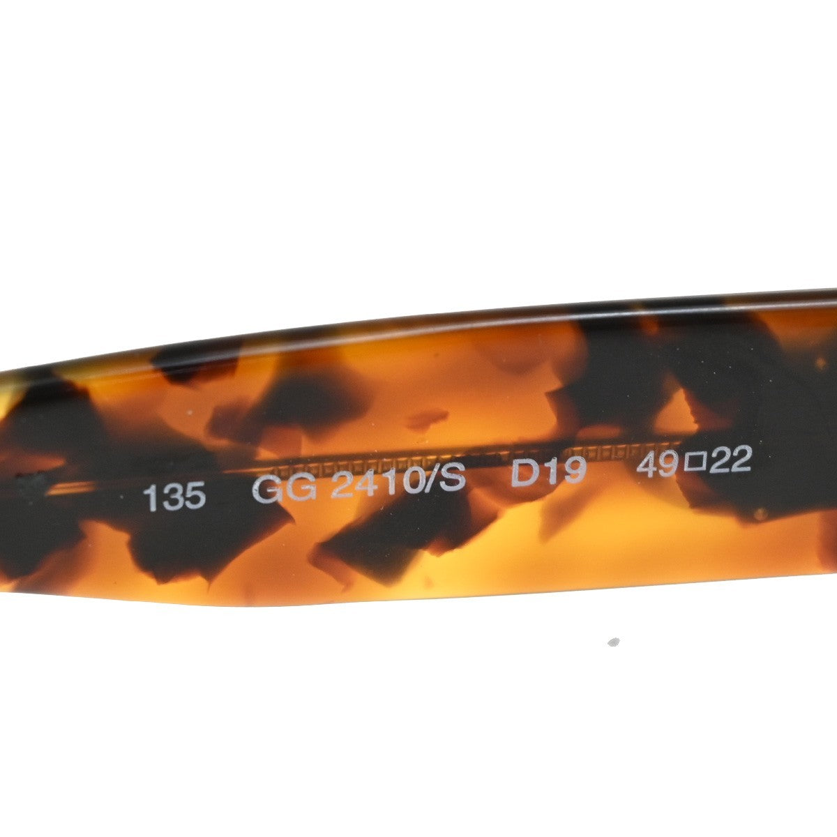 GUCCI Logo Sunglass GG 2410/S D19 Plastic Brown GHW Italy 09RL555
