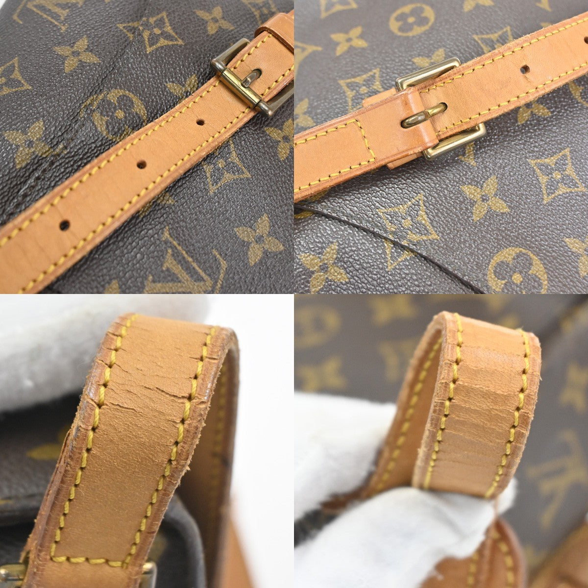 LOUIS VUITTON Saint Cloud GM Shoulder Bag Monogram Leather Brown M51242  39CA826