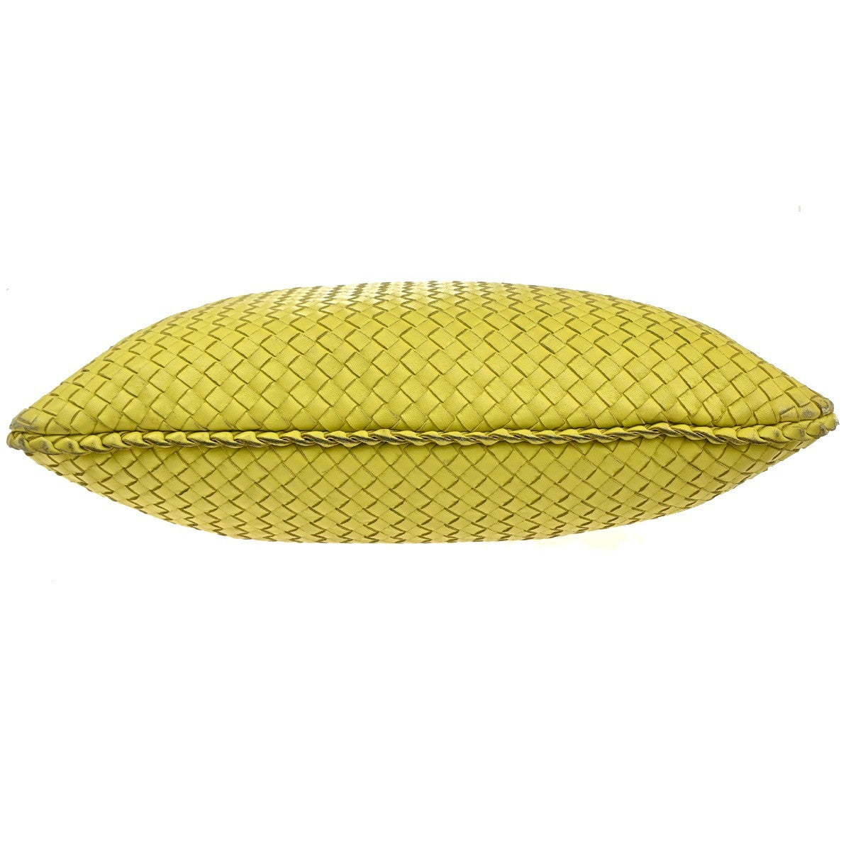 BOTTEGA VENETA Logo Intrecciato Shoulder Hand Bag Leather Yellow Italy 54MA142