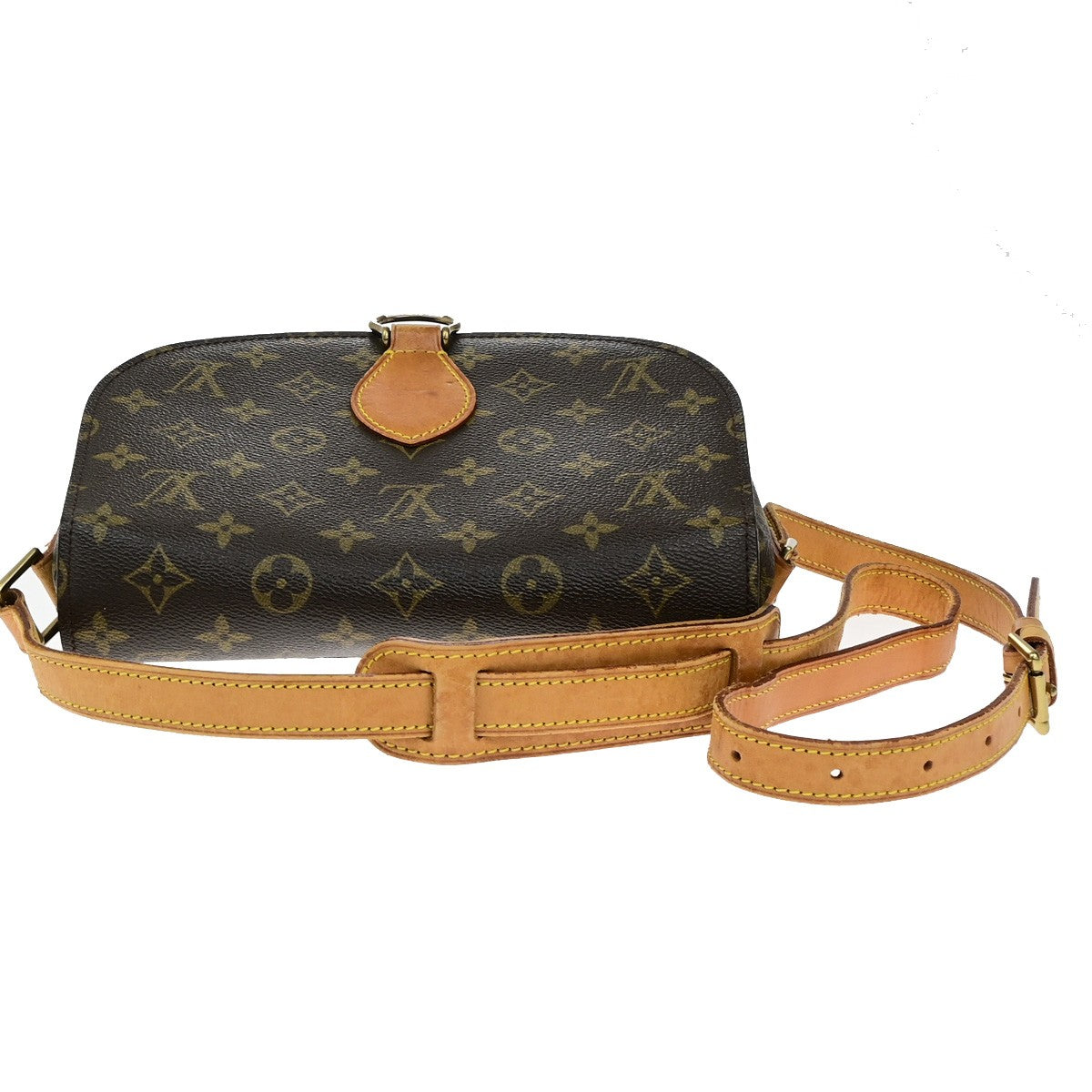 LOUIS VUITTON Saint Cloud GM Shoulder Bag Monogram Leather Brown M51242 35YH130