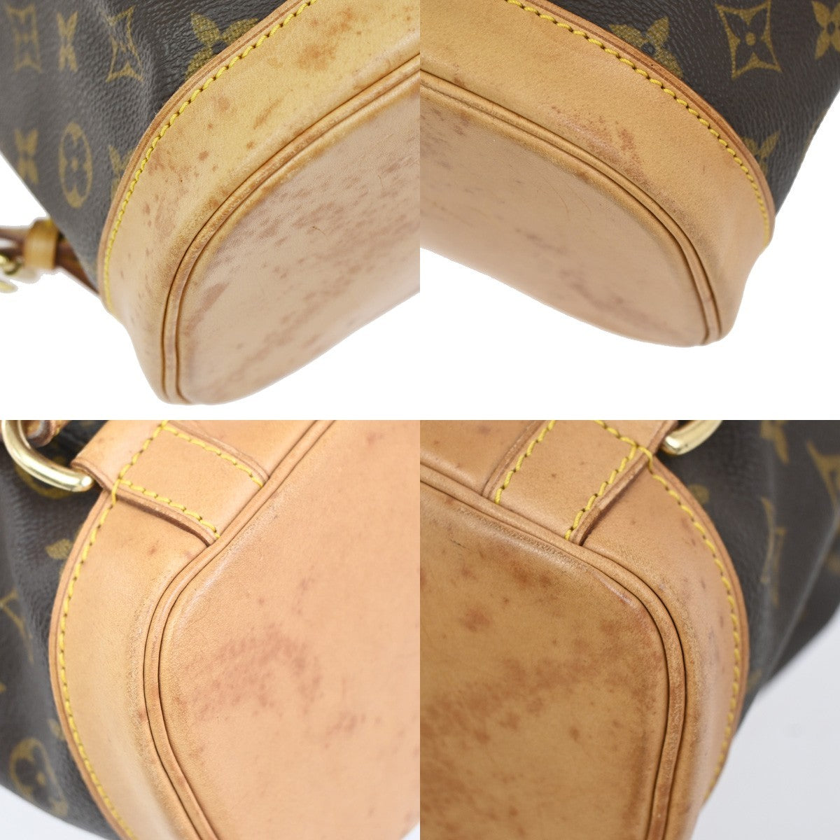 LOUIS VUITTON Montsouris MM Backpack Bag Monogram Leather Brown M51136 77AA208