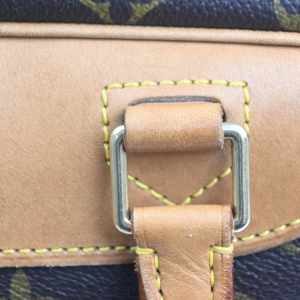 LOUIS VUITTON LV Logo Deauville Hand Bag Monogram Leather Brown M47270 13MA266