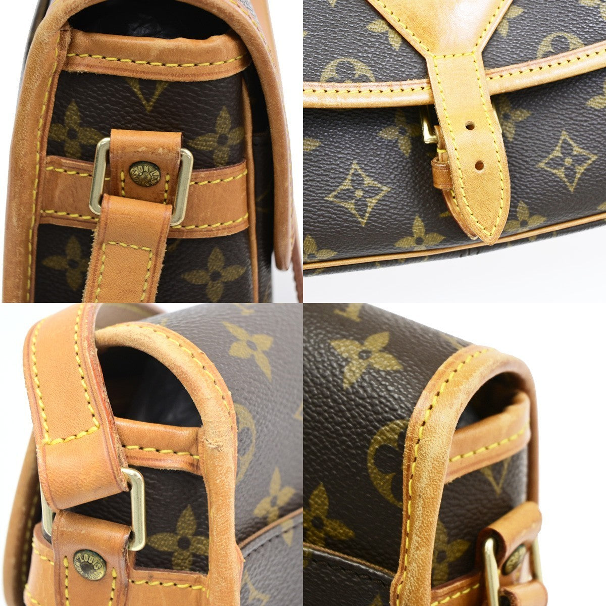LOUIS VUITTON Sologne Shoulder Bag Monogram Leather Brown France M42250 41RQ082