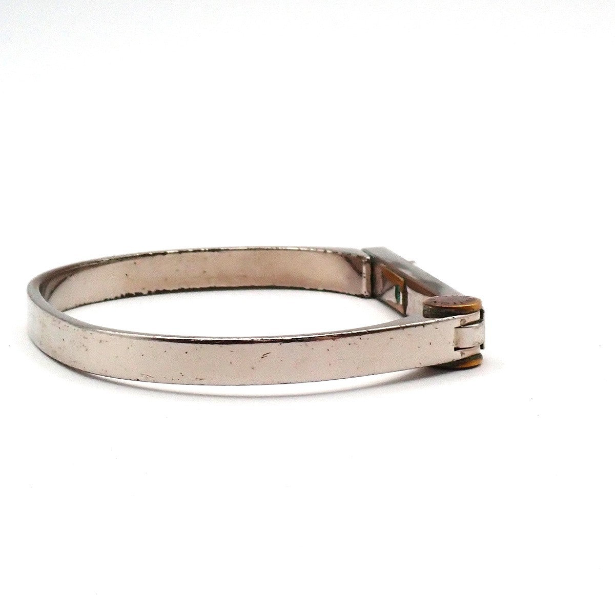 LOUIS VUITTON Nanogram Cuff Bracelet Metal Silver Italy SHW M68087 07ZA296