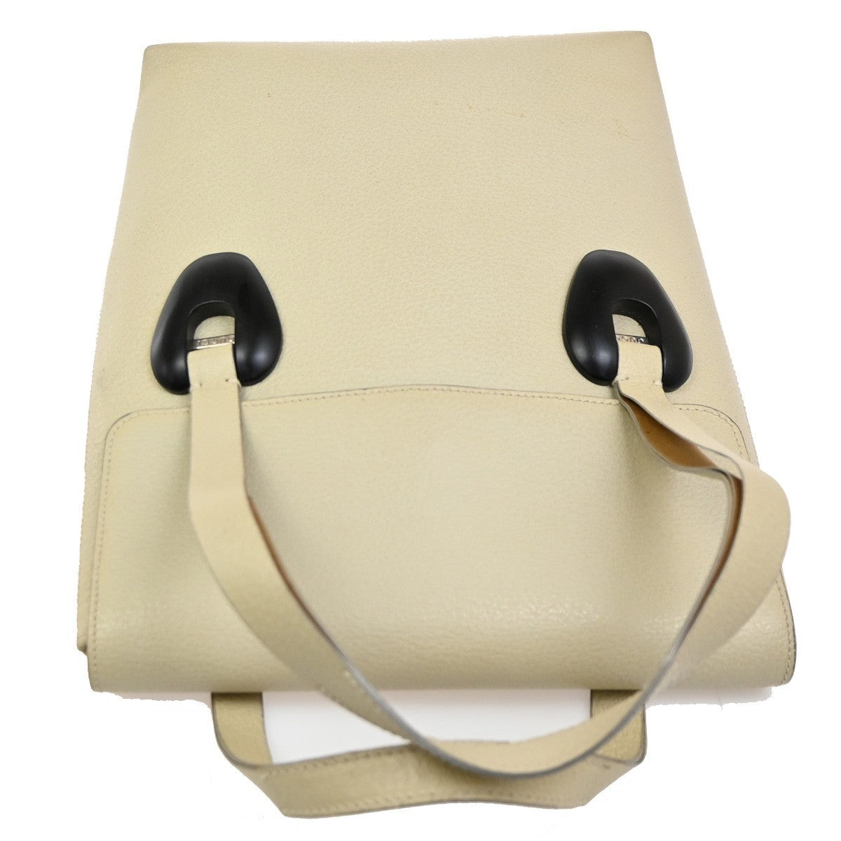 GUCCI Logo GG Pattern Shoulder Hand Bag Leather Suede White 05CA481