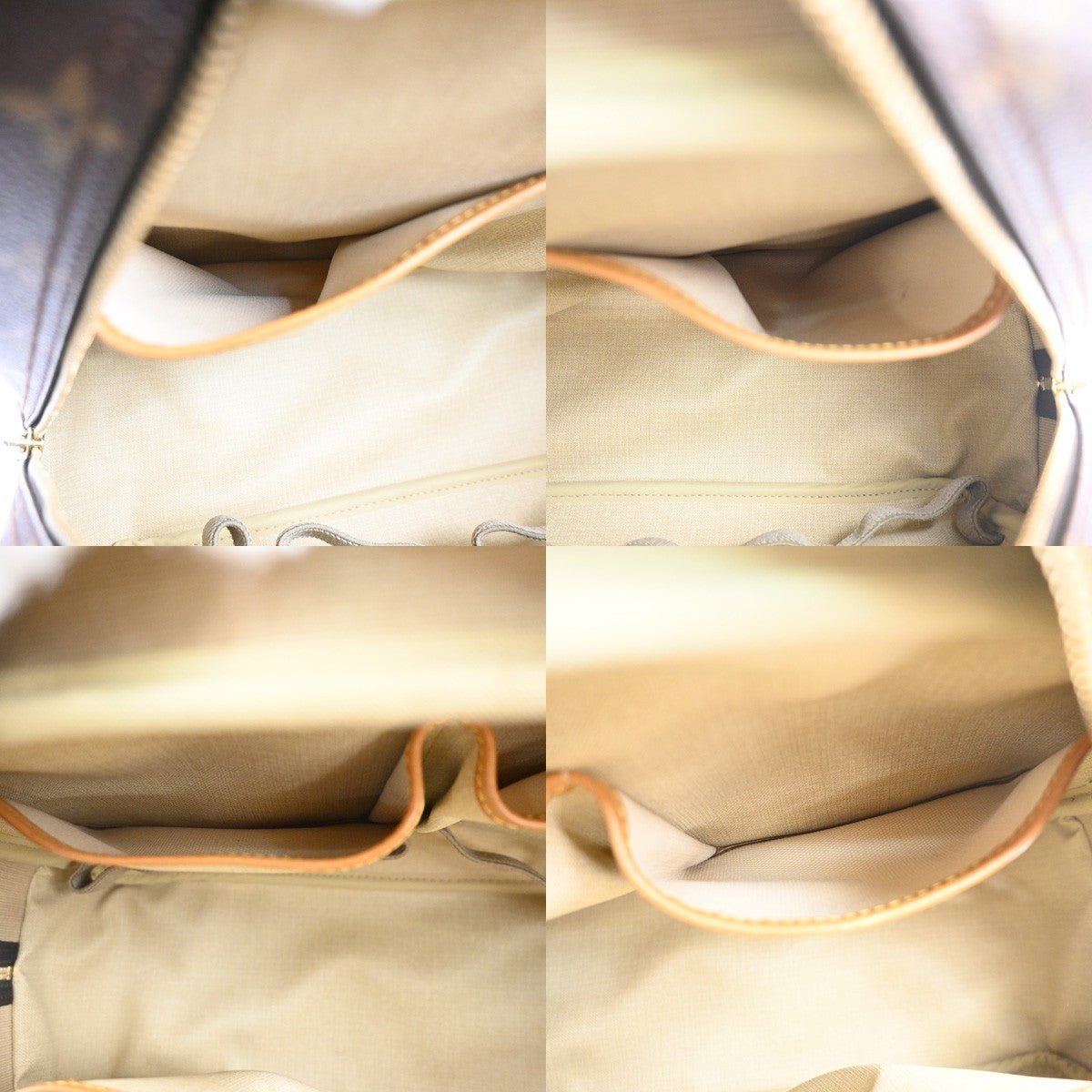 LOUIS VUITTON LV Logo Deauville Hand Bag Monogram Leather Brown M47270 18MA223