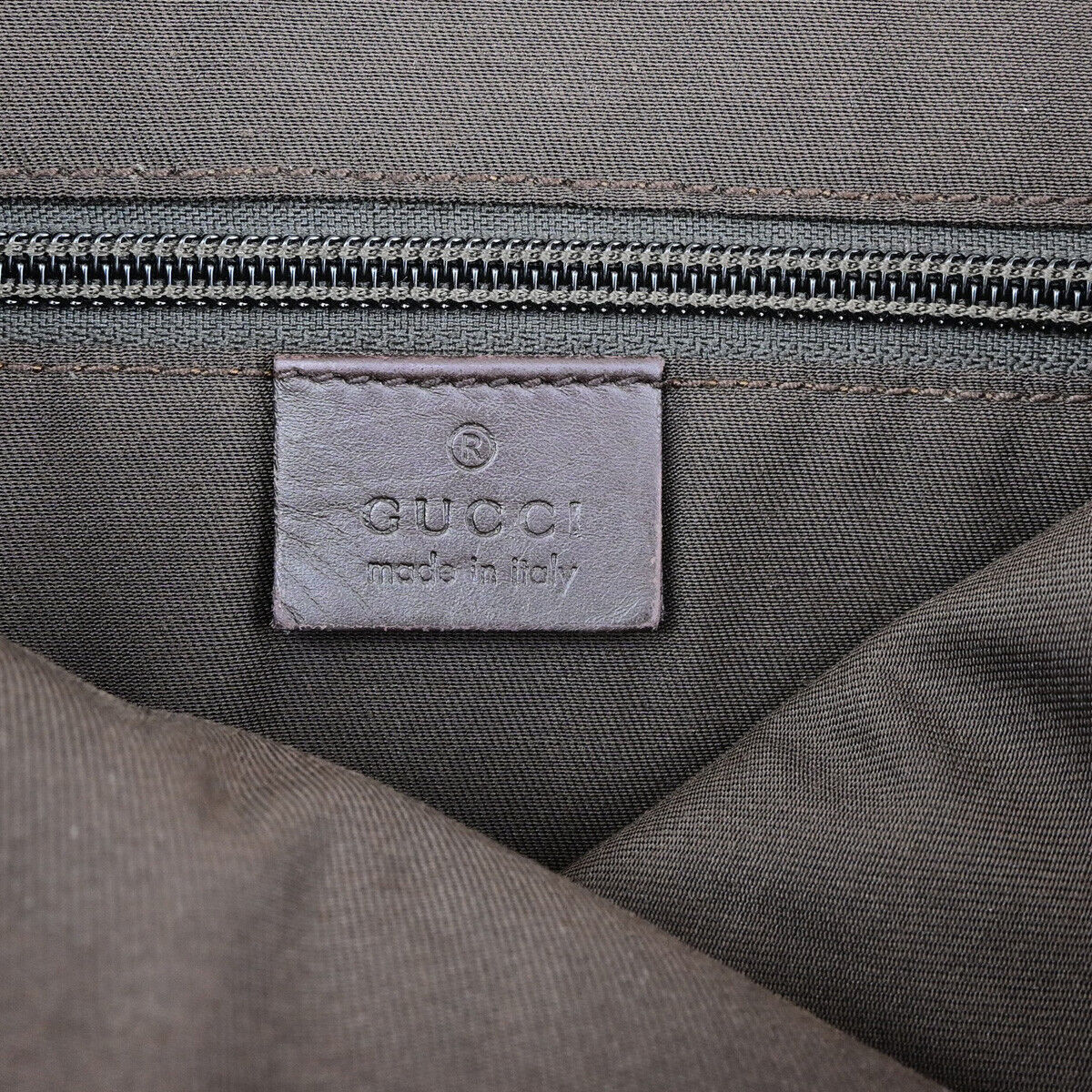GUCCI Logo GG Pattern Shoulder Bag Canvas Leather Brown Italy 86SJ037