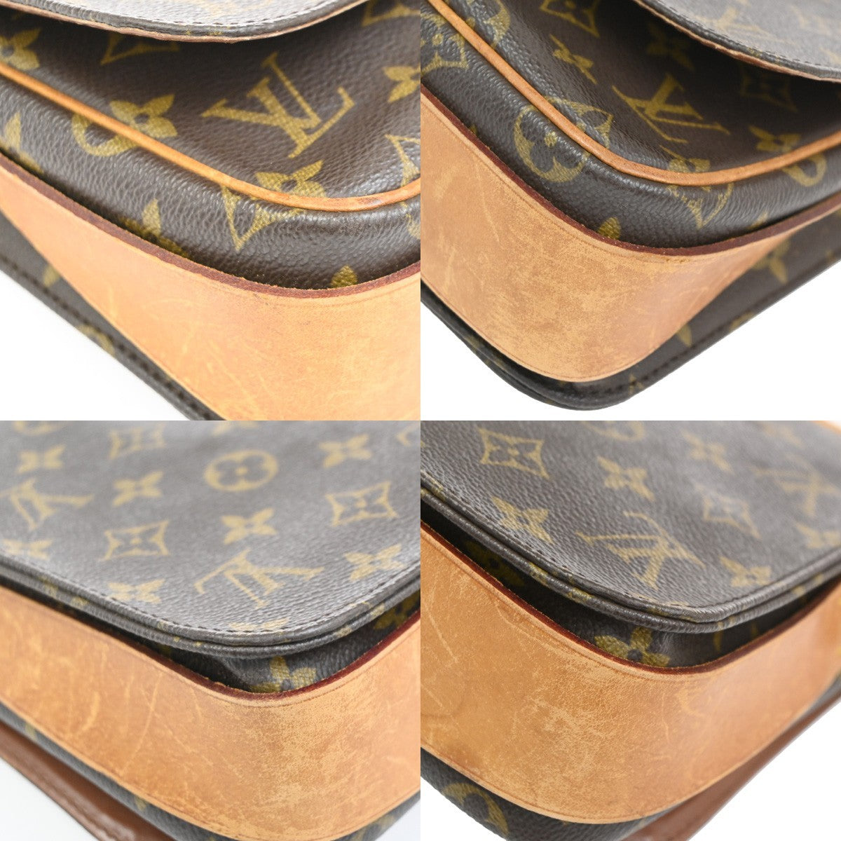 LOUIS VUITTON Cartouchiere MM Shoulder Bag Monogram Leather Brown M51253 31CA716
