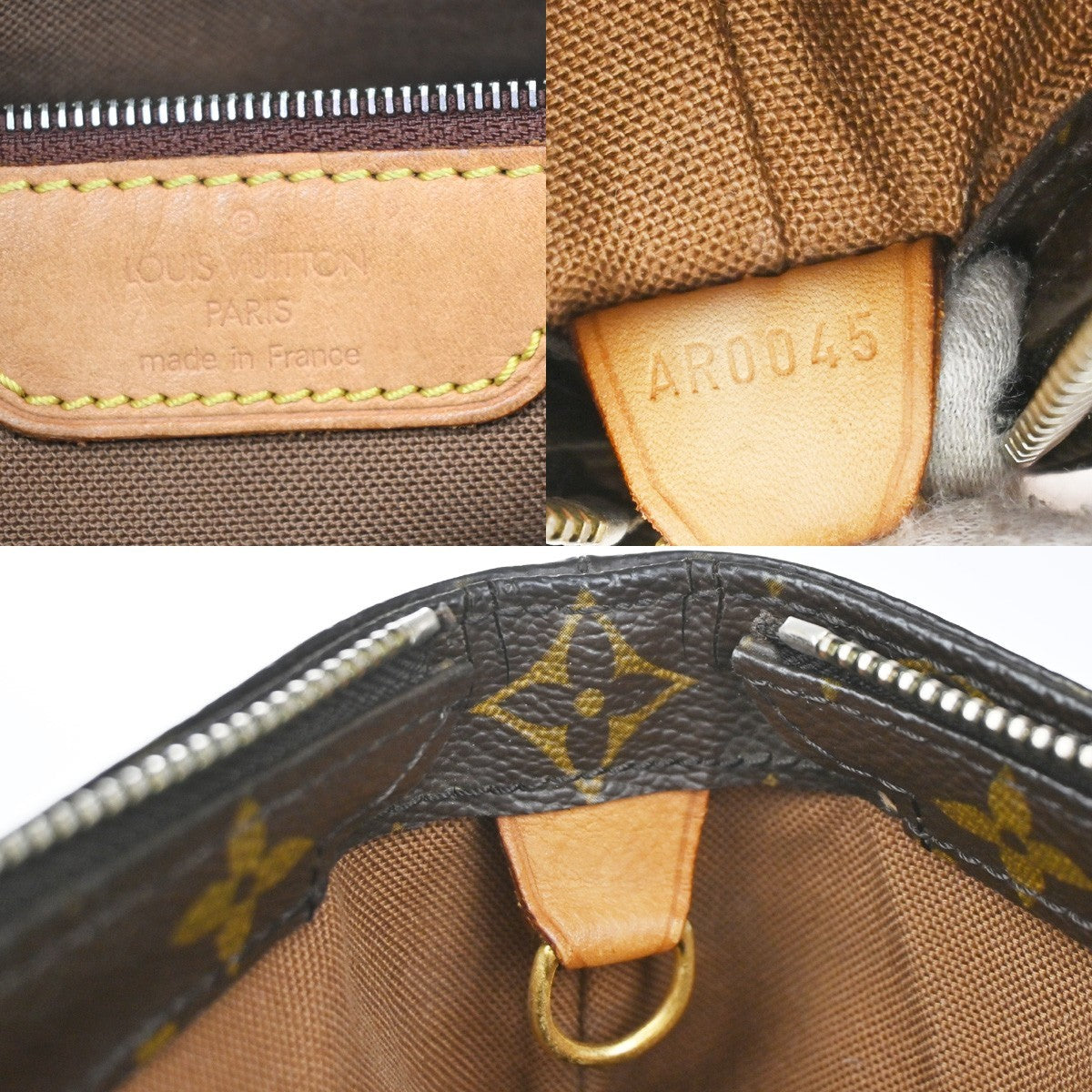 LOUIS VUITTON Cabas Mezzo Shoulder Bag Monogram Leather Brown M51151 85YH949