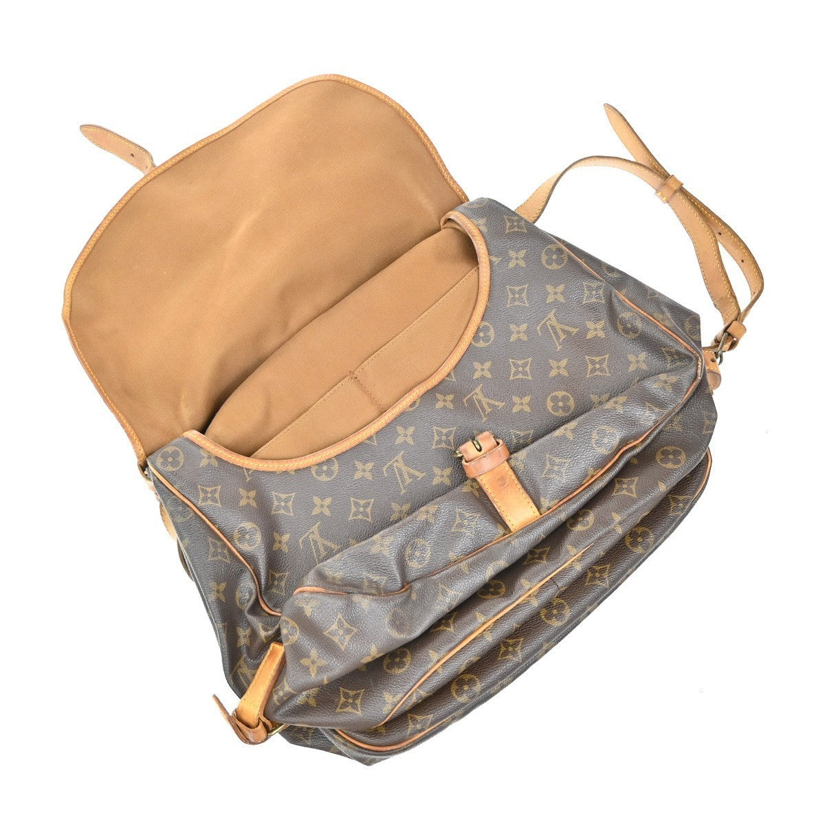 LOUIS VUITTON Saumur 35 Shoulder Bag Monogram Leather BN France M42254 70MA376
