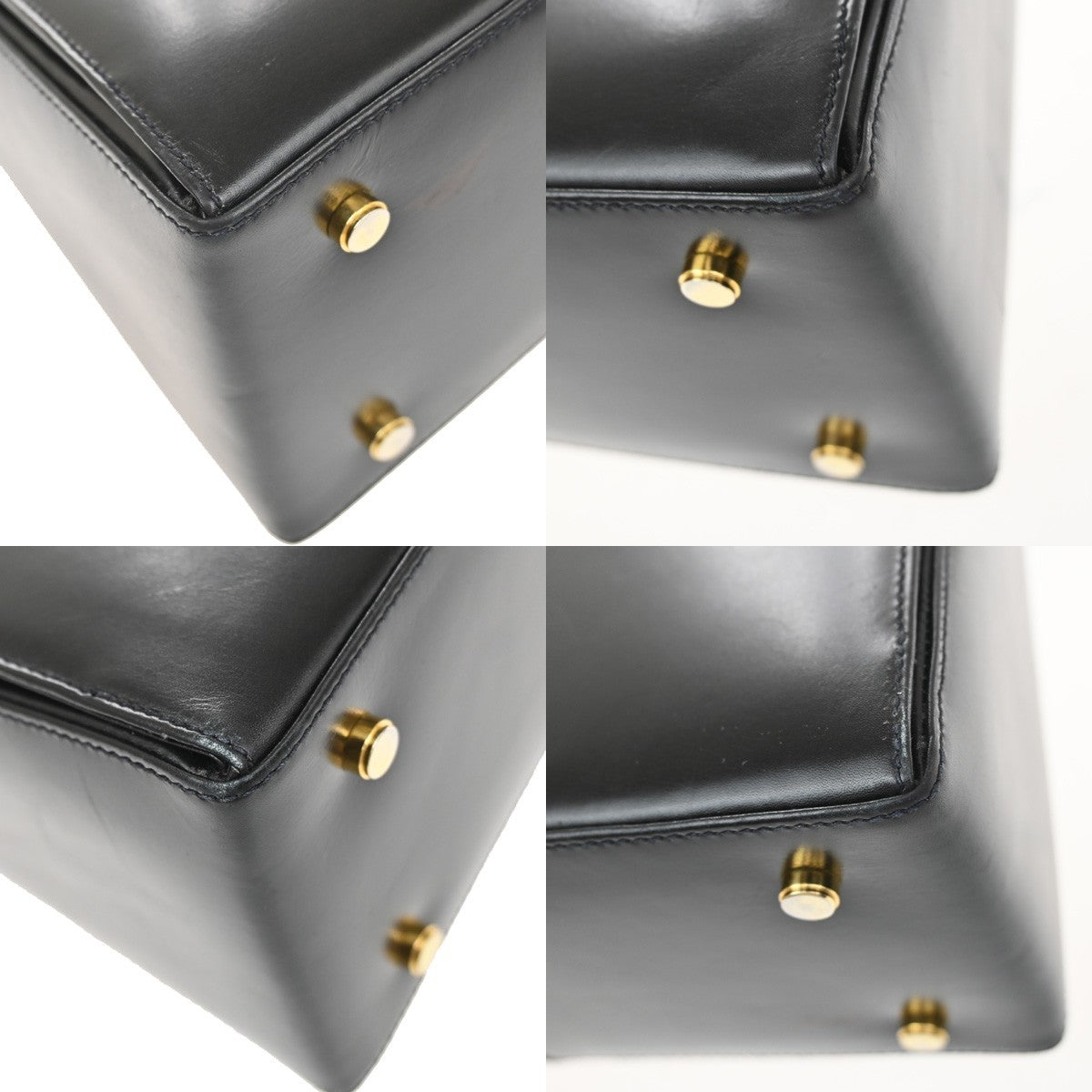 SALVATORE FERRAGAMO Logo Gancini 2Way Hand Bag Leather Black GHW Italy 76YJ206