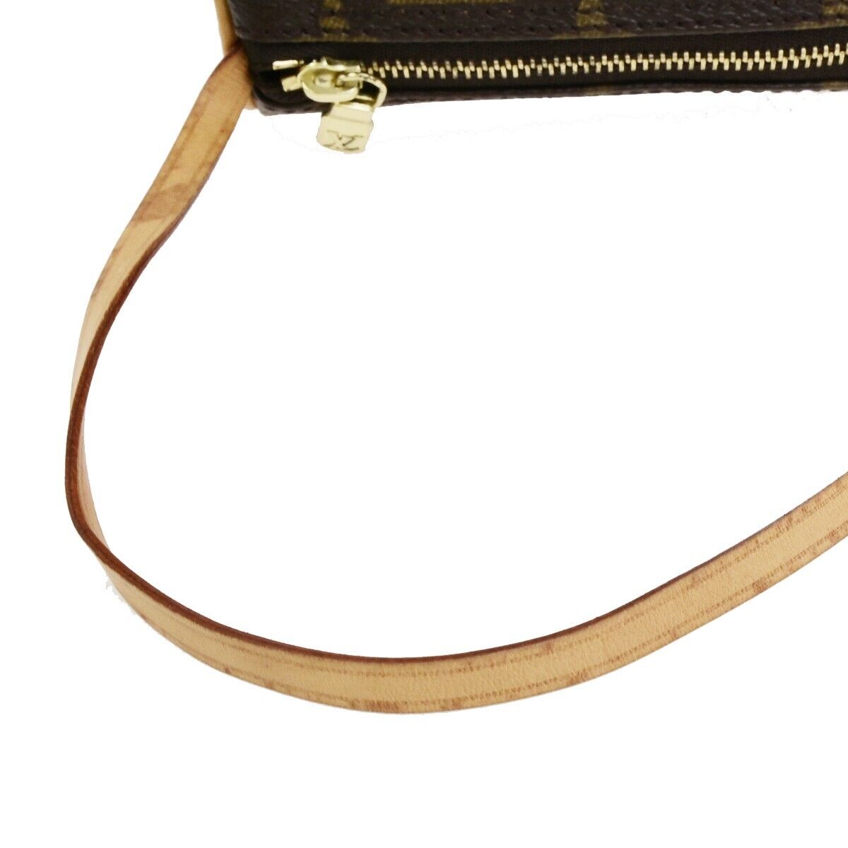 LOUIS VUITTON Logo Papillon Pochette Hand Bag Monogram Leather BN M51380 62FB514