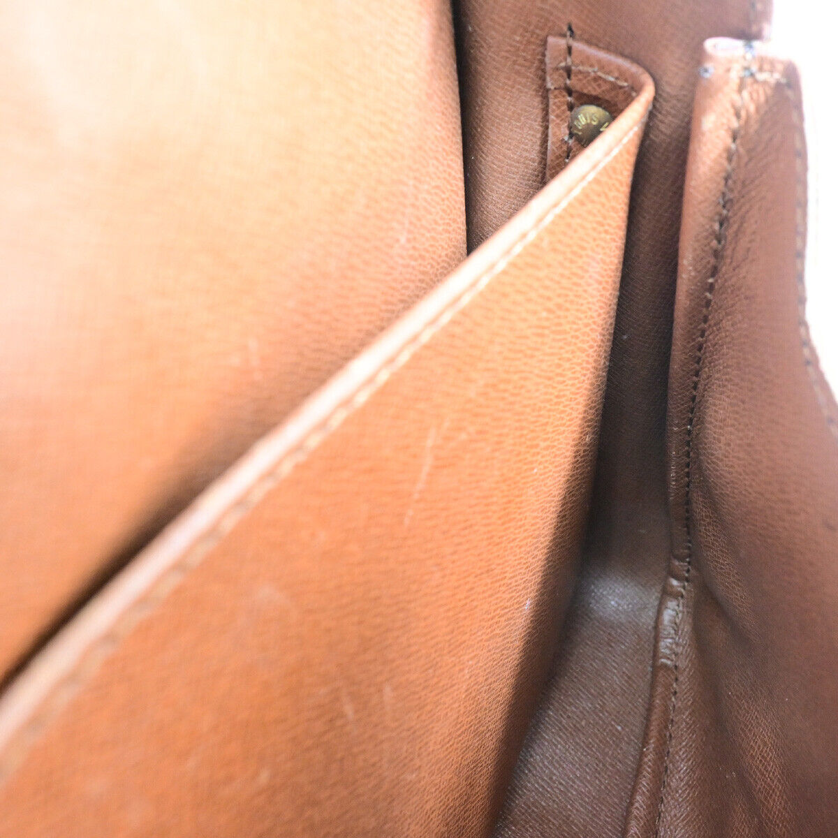 LOUIS VUITTON Cartouchiere MM Shoulder Bag Monogram Leather Brown M51253 88YF145