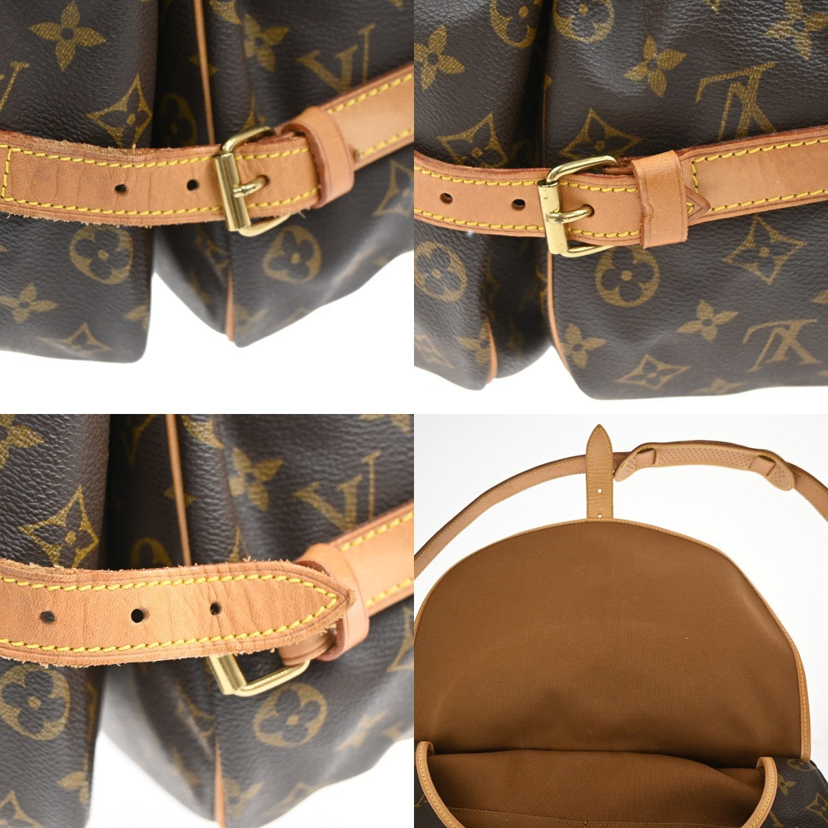 LOUIS VUITTON Saumur 35 Shoulder Bag Monogram Leather BN France M42254 96RL788