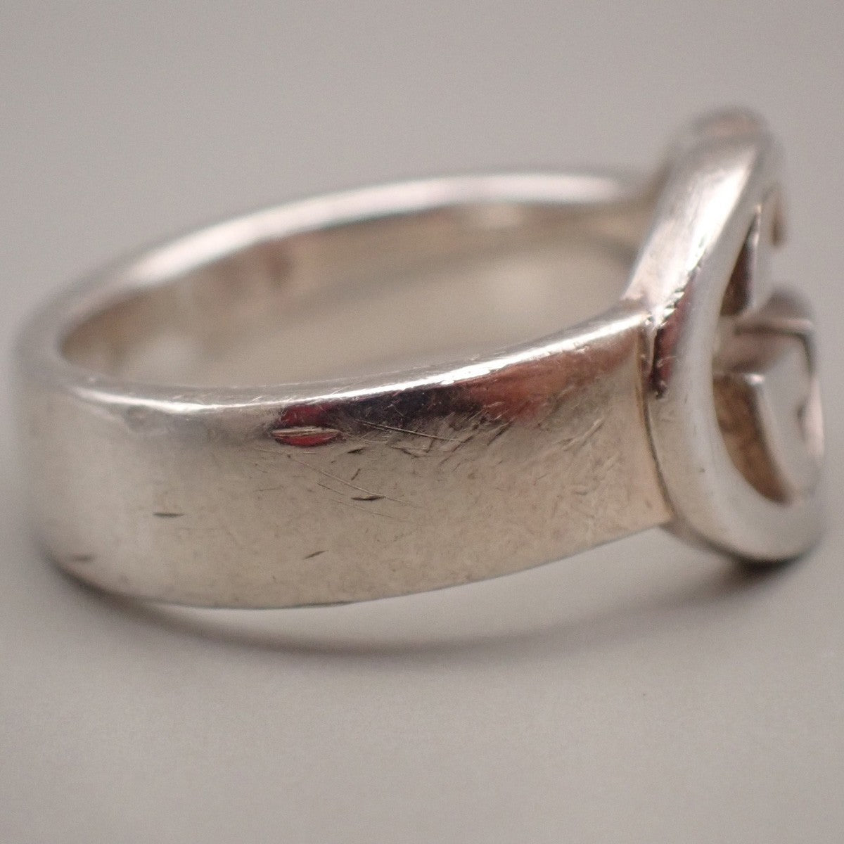 GUCCI GG Logo  Ring Silver 925 Italy Size JP 11 US 6 01TA472