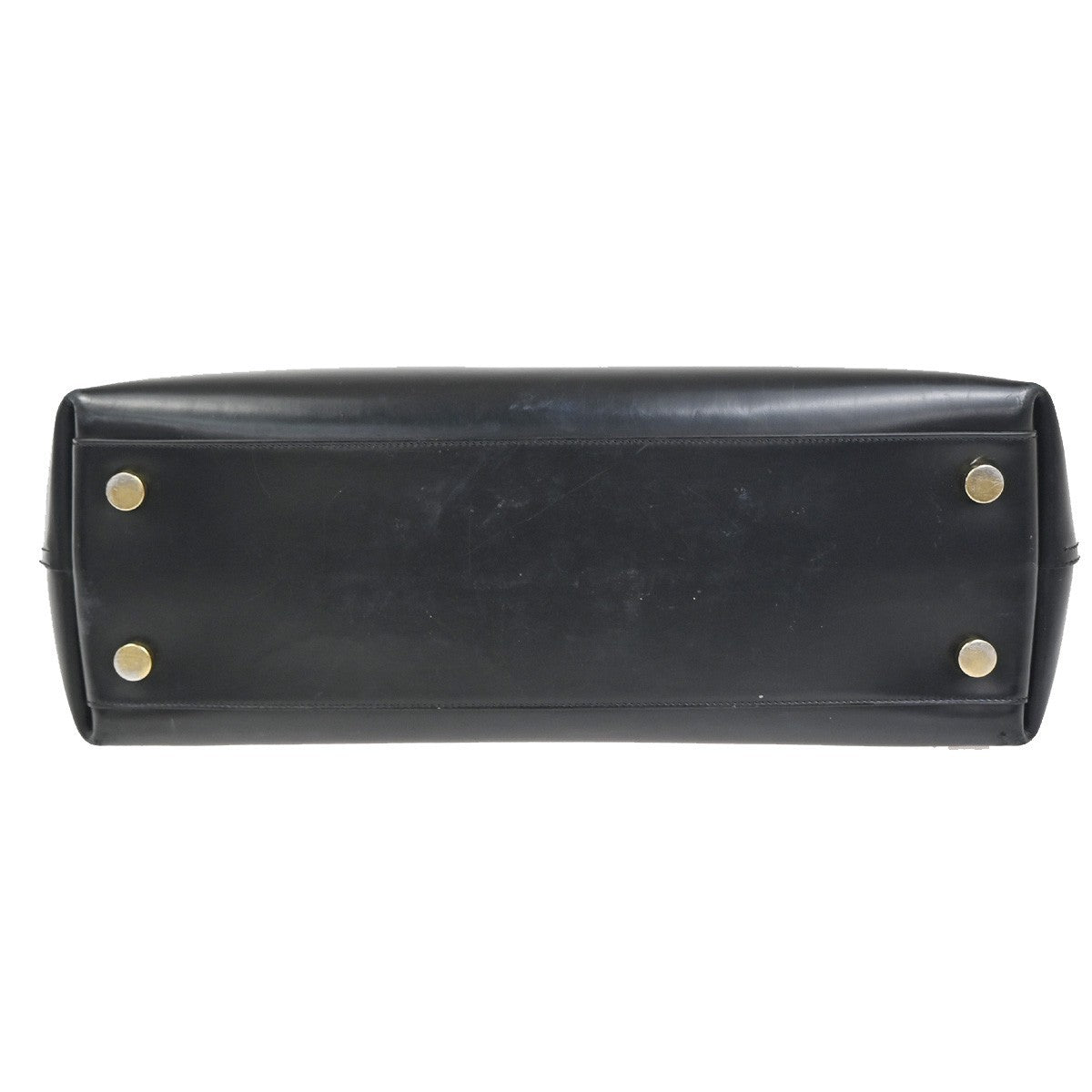 SAINT LAURENT  Shoulder Hand Tote Bag Pouch Leather Black GHW Italy 95RL924