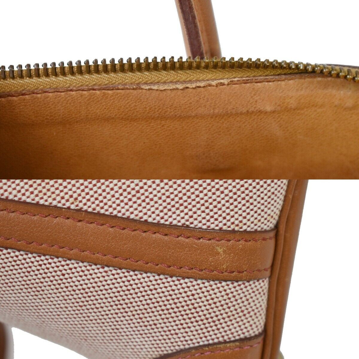 HERMES Bolide 35 Hand Bag Toile H Leather Canvas Brown Made In France 694RG054