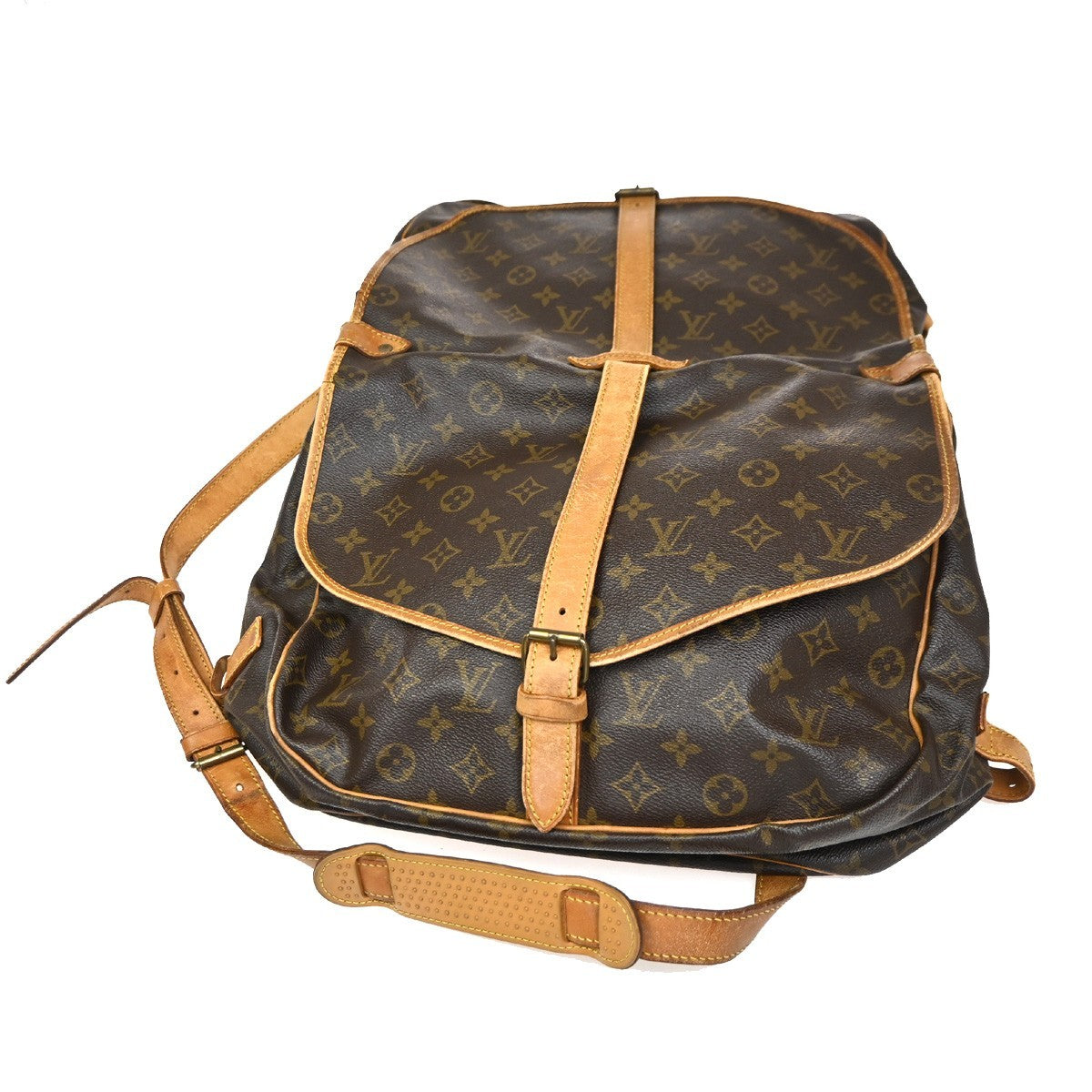 LOUIS VUITTON Saumur 35 Shoulder Bag Monogram Leather BN France M42254 39CA613