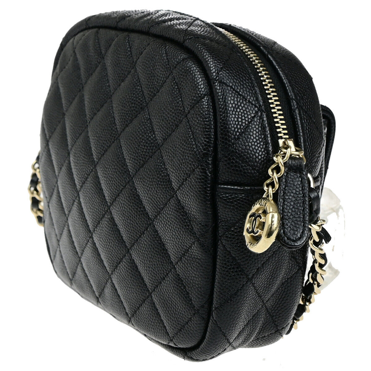 CHANEL CC Logo Matelasse Chain Mini Shoulder Bag Grained Leather BK GHW 325RK802