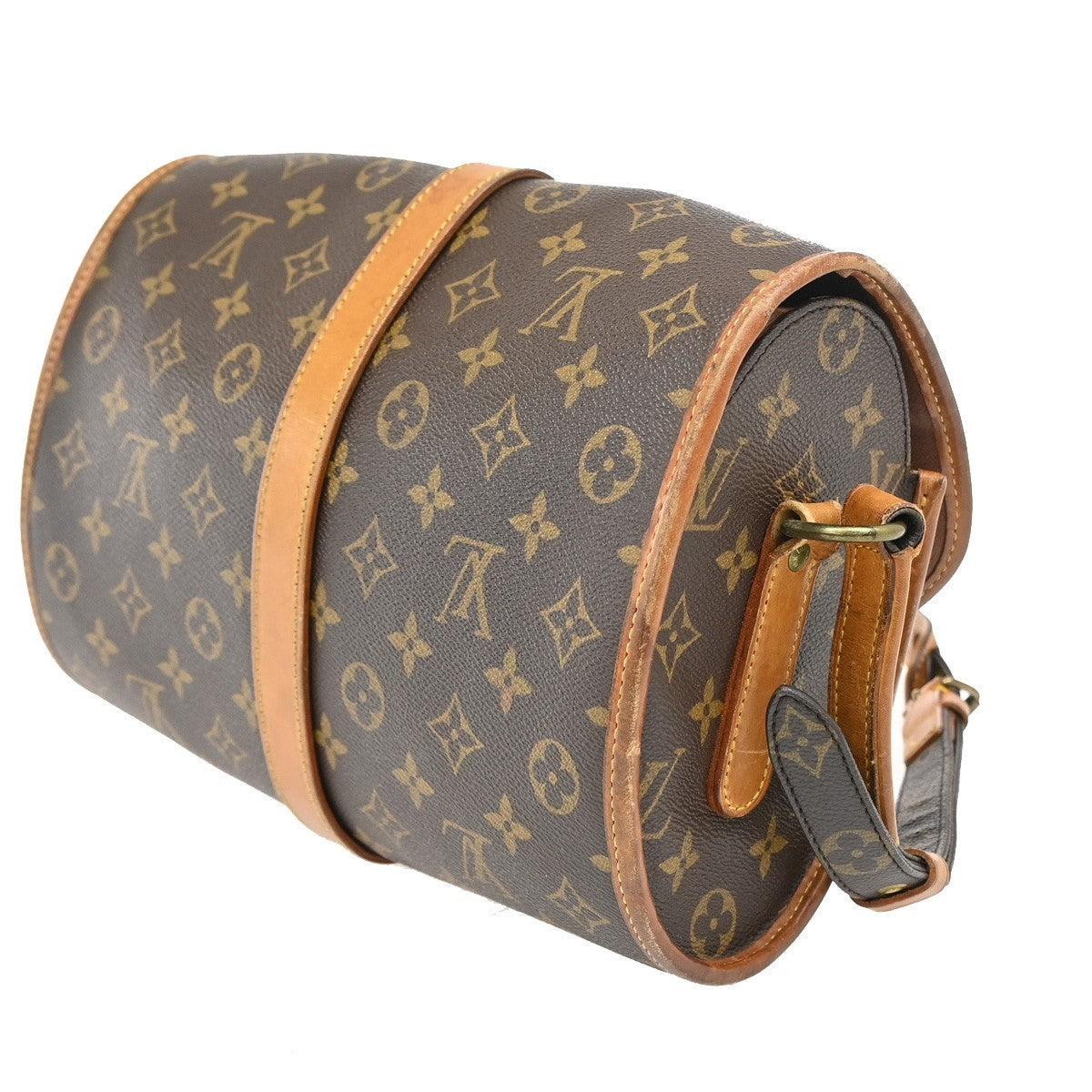 LOUIS VUITTON Logo Marne Shoulder Bag Monogram Leather Brown M51369 33KB603