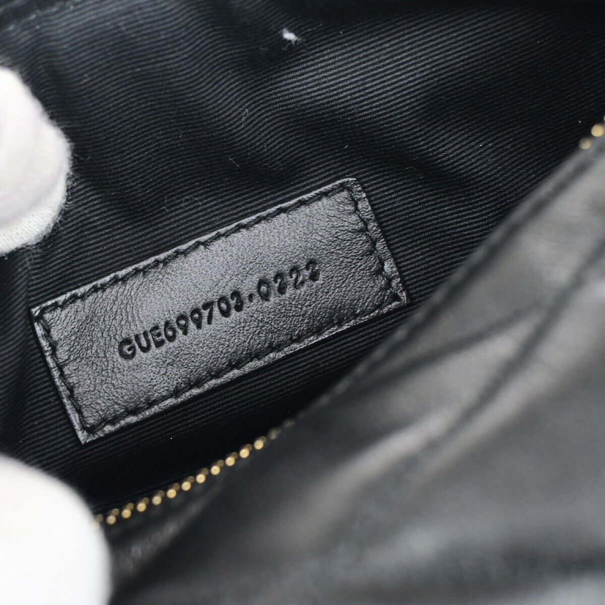 SAINT LAURENT YSL Logo Sade Small Cube Chain Hand Bag Leather Black GHW 660RK649