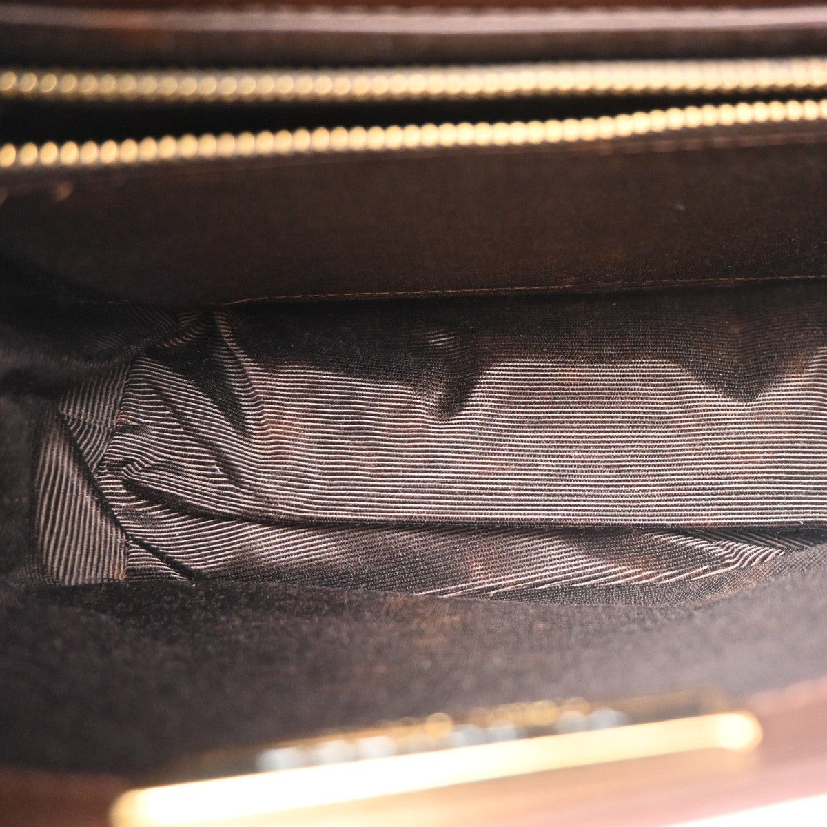 VALENTINO GARAVANI Logo Tassel Shoulder Bag Leather Brown GHW 63KD148