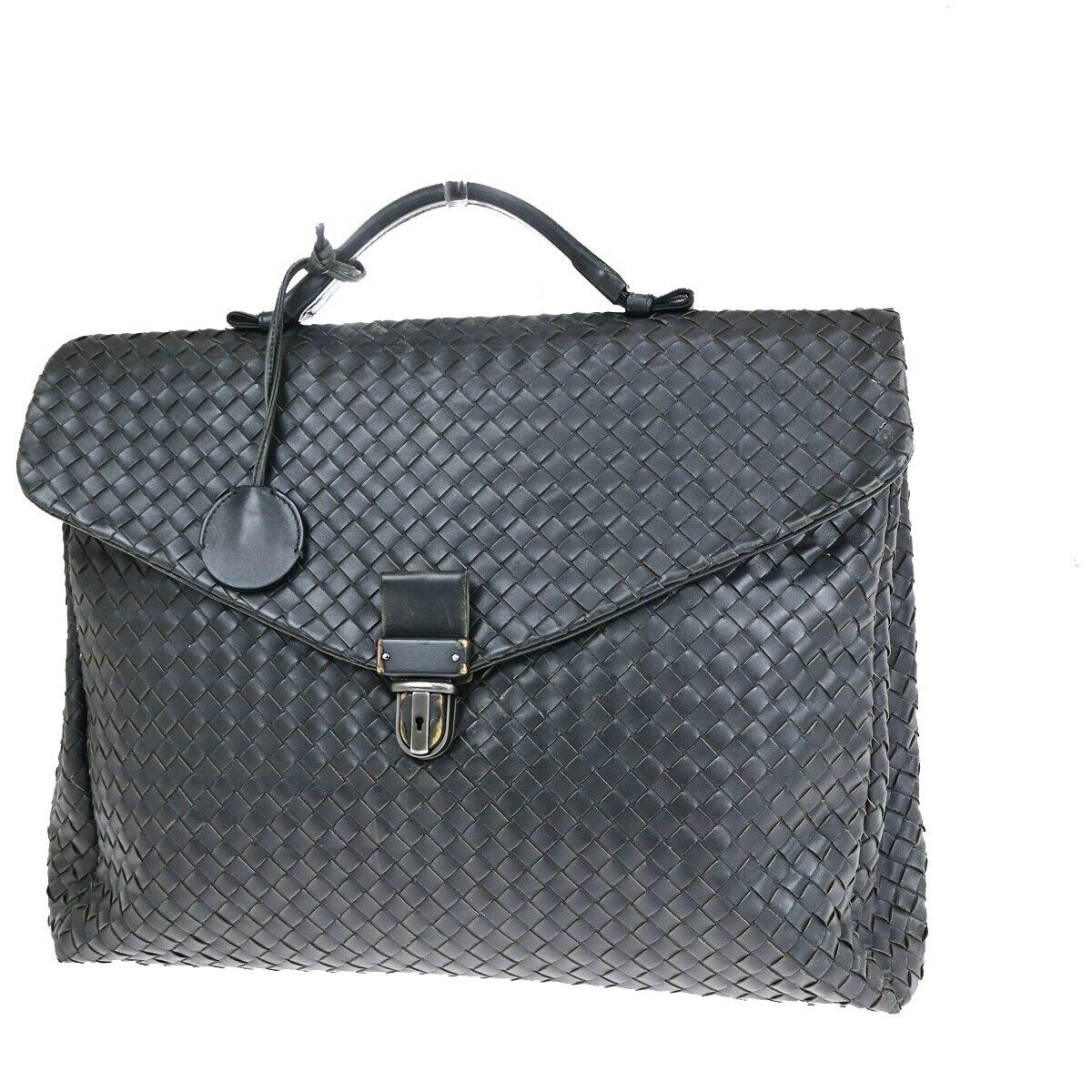 BOTTEGA VENETA Intrecciato Hand Bag Business Bag Leather Gray Italy 31SJ084