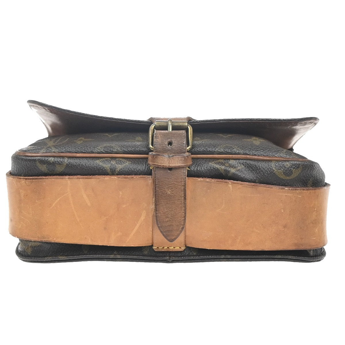 LOUIS VUITTON Cartouchiere MM Shoulder Bag Monogram Leather Brown M51253 31KC706