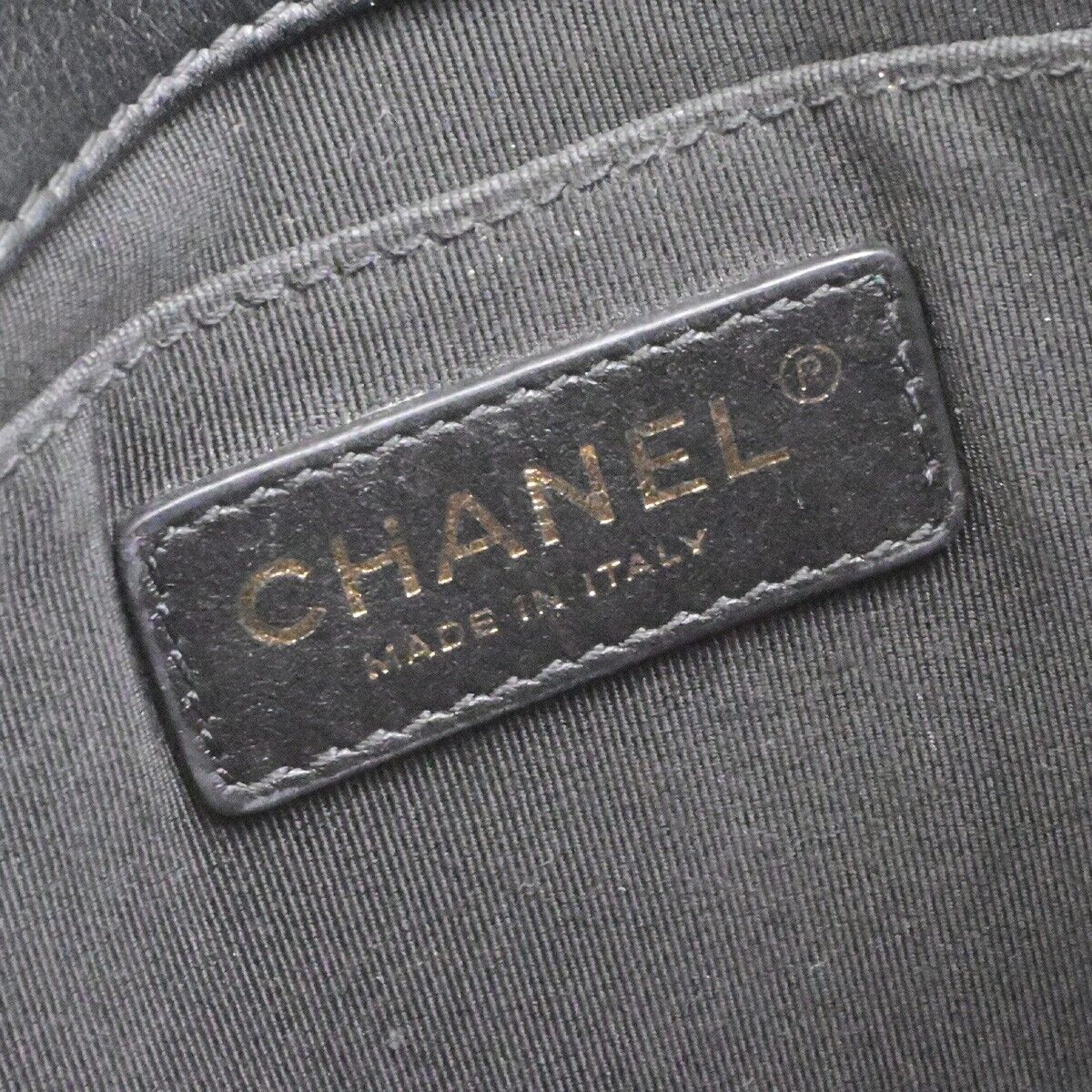 CHANEL CC Logo Mini Matelasse Chain Shoulder Bag Leather Black GHW 341RF214