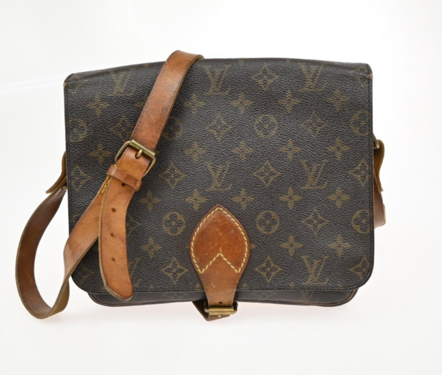 LOUIS VUITTON Cartouchiere GM Shoulder Bag Monogram Leather Brown M51252 64KB581