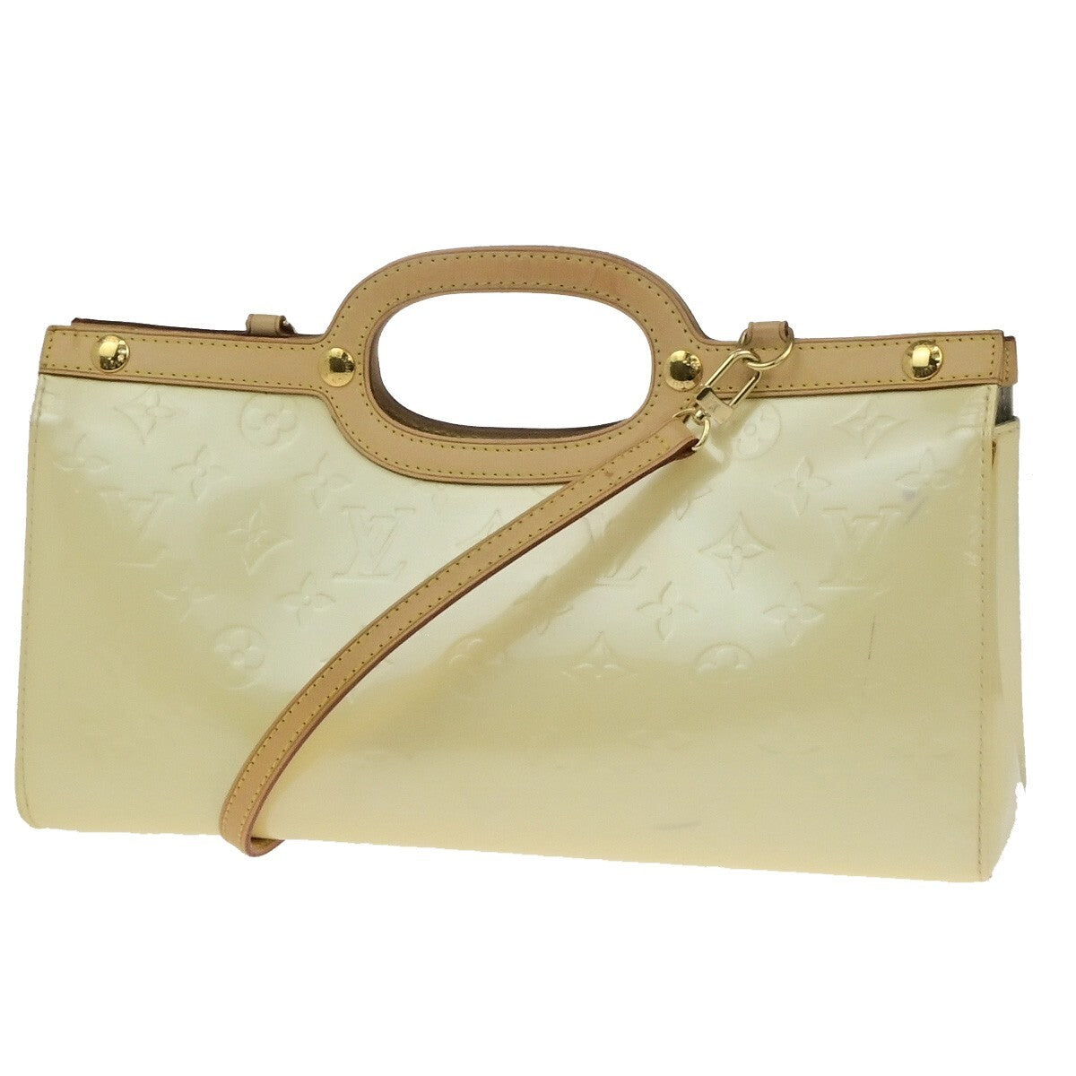 LOUIS VUITTON Roxbury Drive 2Way Hand Bag Monogram Vernis Perle M91374 81FB536