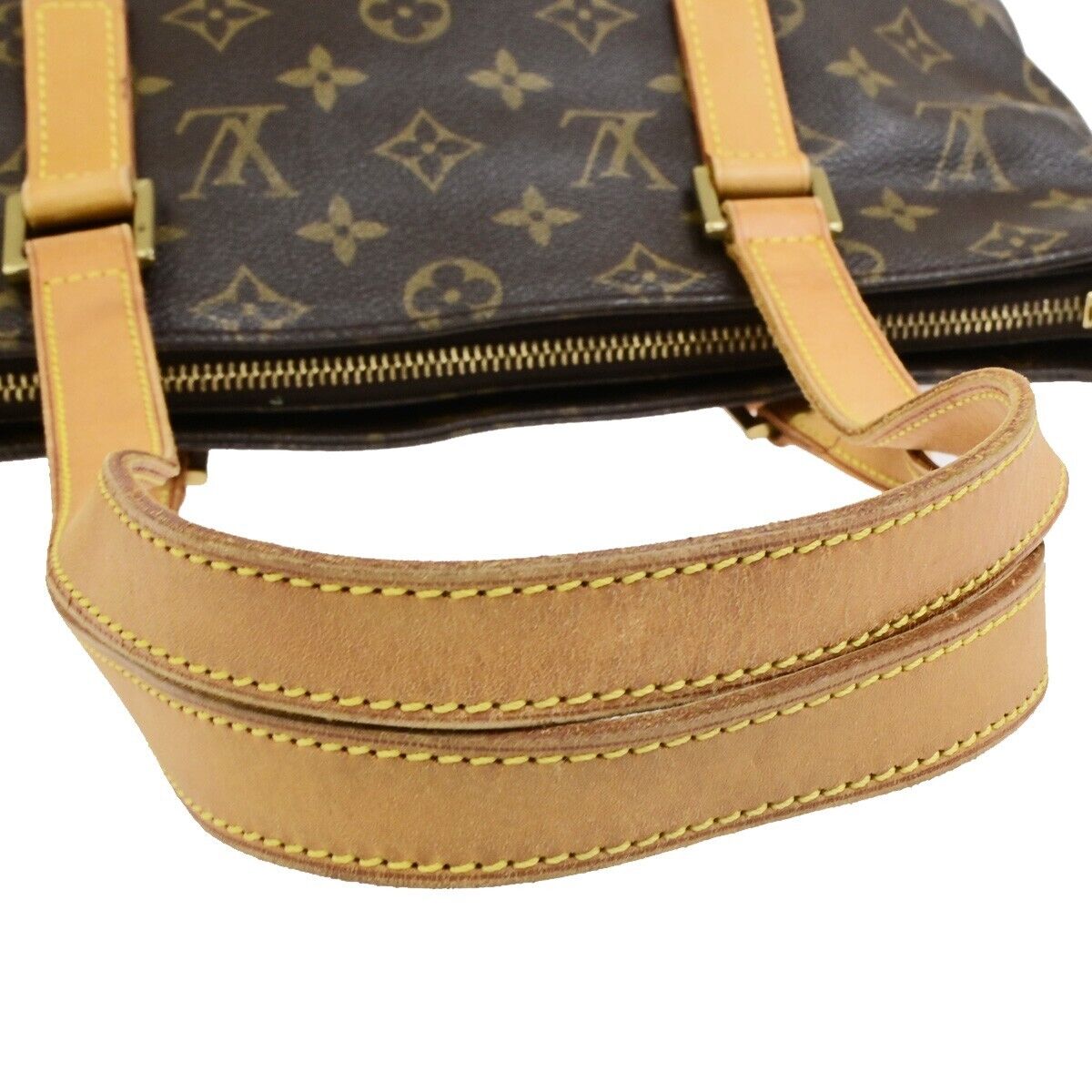 LOUIS VUITTON Cabas Piano Shoulder Bag Monogram Leather Brown M51148 88ED497