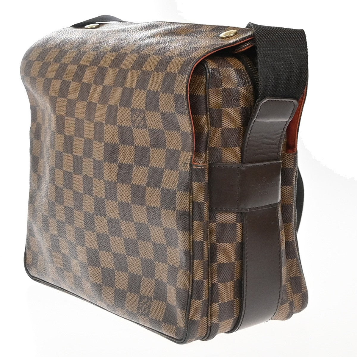 LOUIS VUITTON Naviglio Shoulder Bag Damier Ebene Leather Brown N45255 84KC784