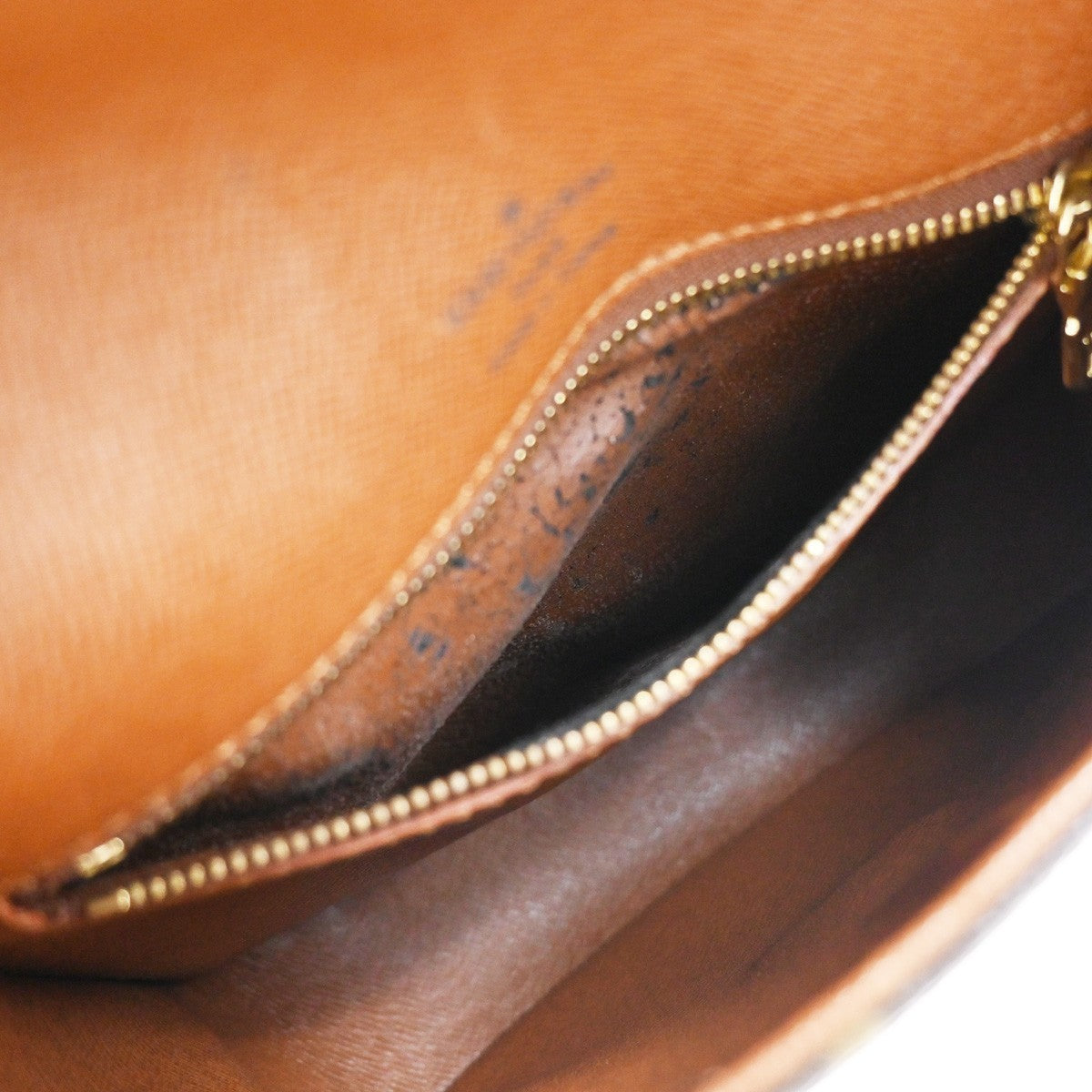 LOUIS VUITTON Saint Cloud MM Shoulder Bag Monogram Leather Brown M51243 80EF865