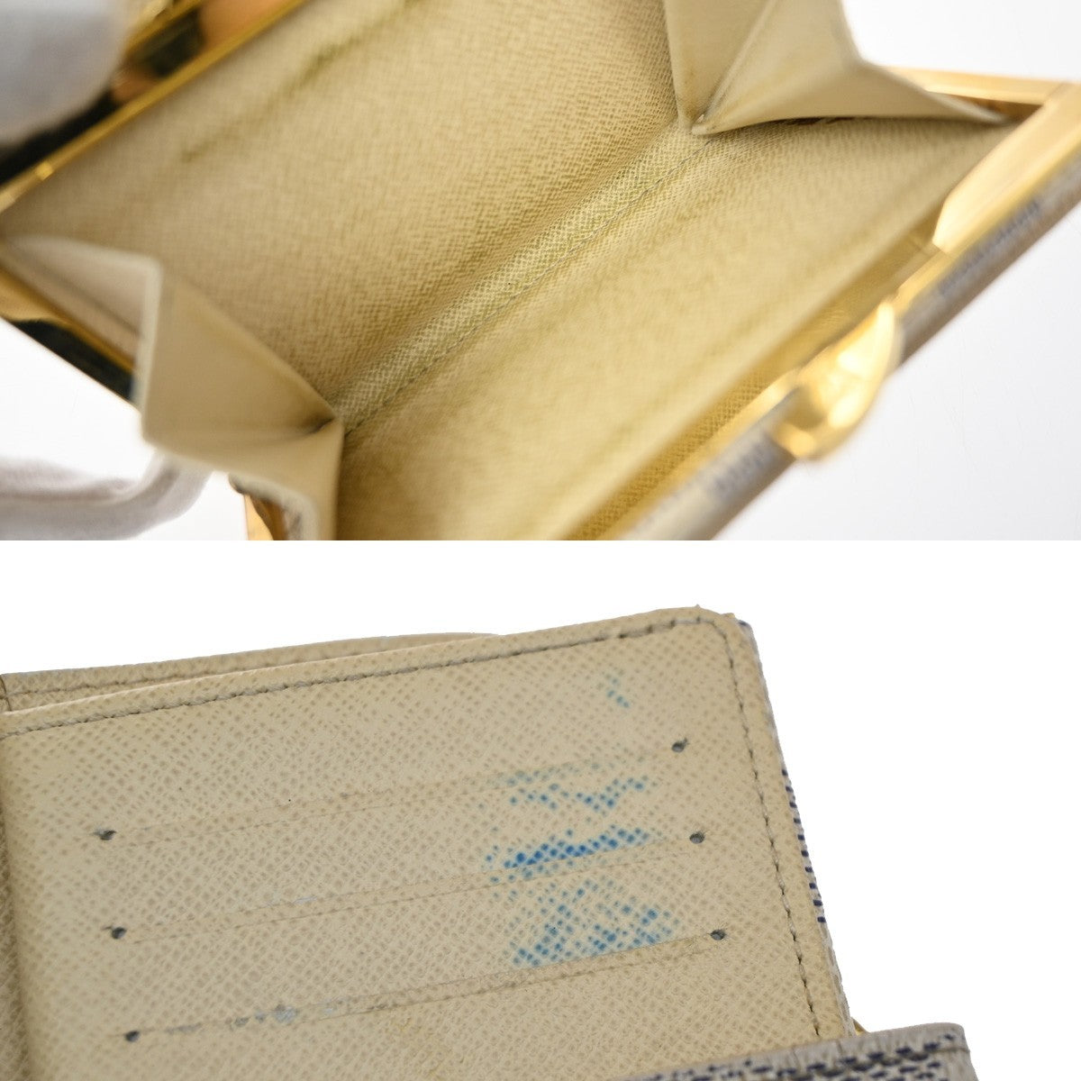 LOUIS VUITTON Portefeuille Viennois Wallet Damier Azur Leather N61676 01KD103