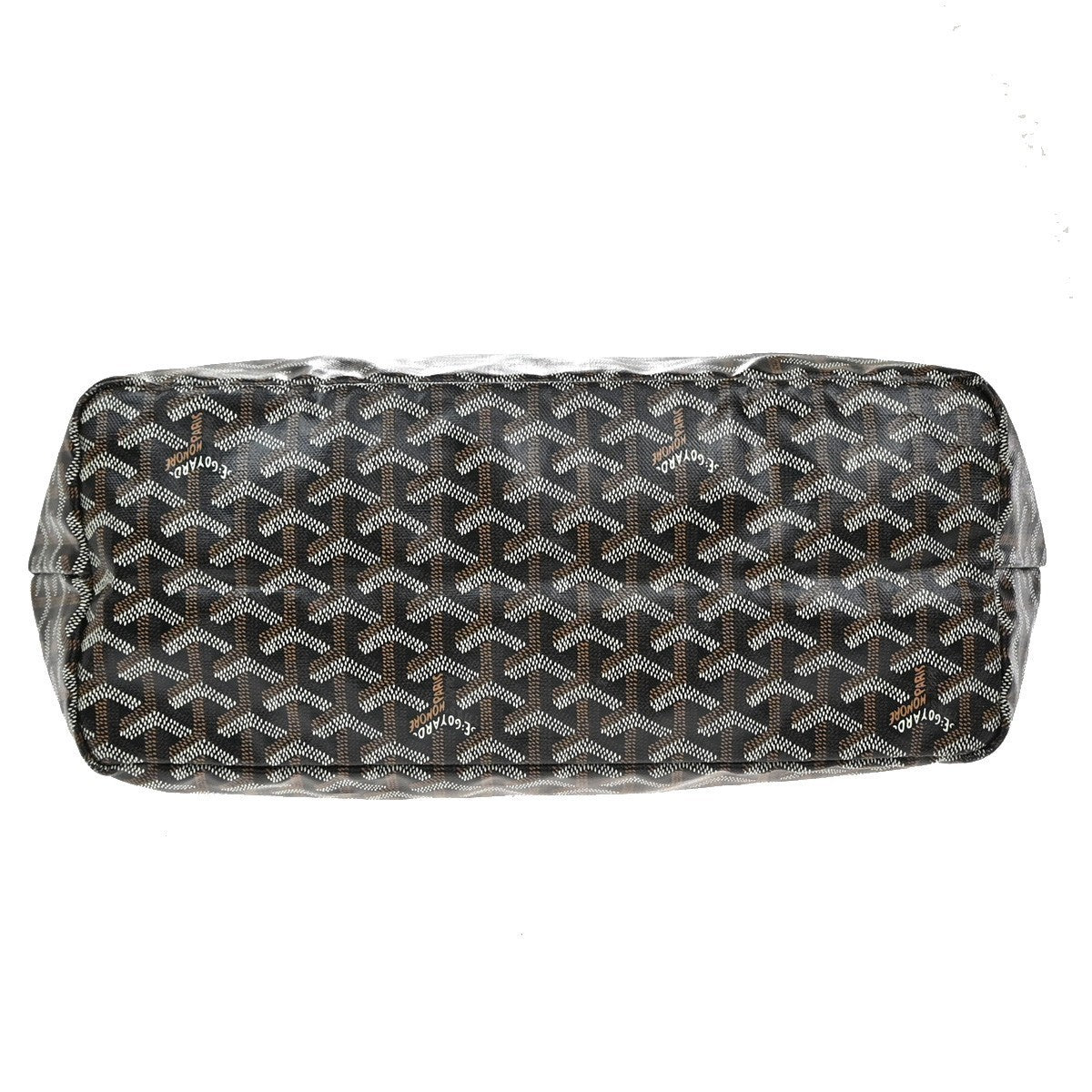 GOYARD Saint Louis PM Shoulder Tote Bag Coating Canvas Leather Black 332RF940