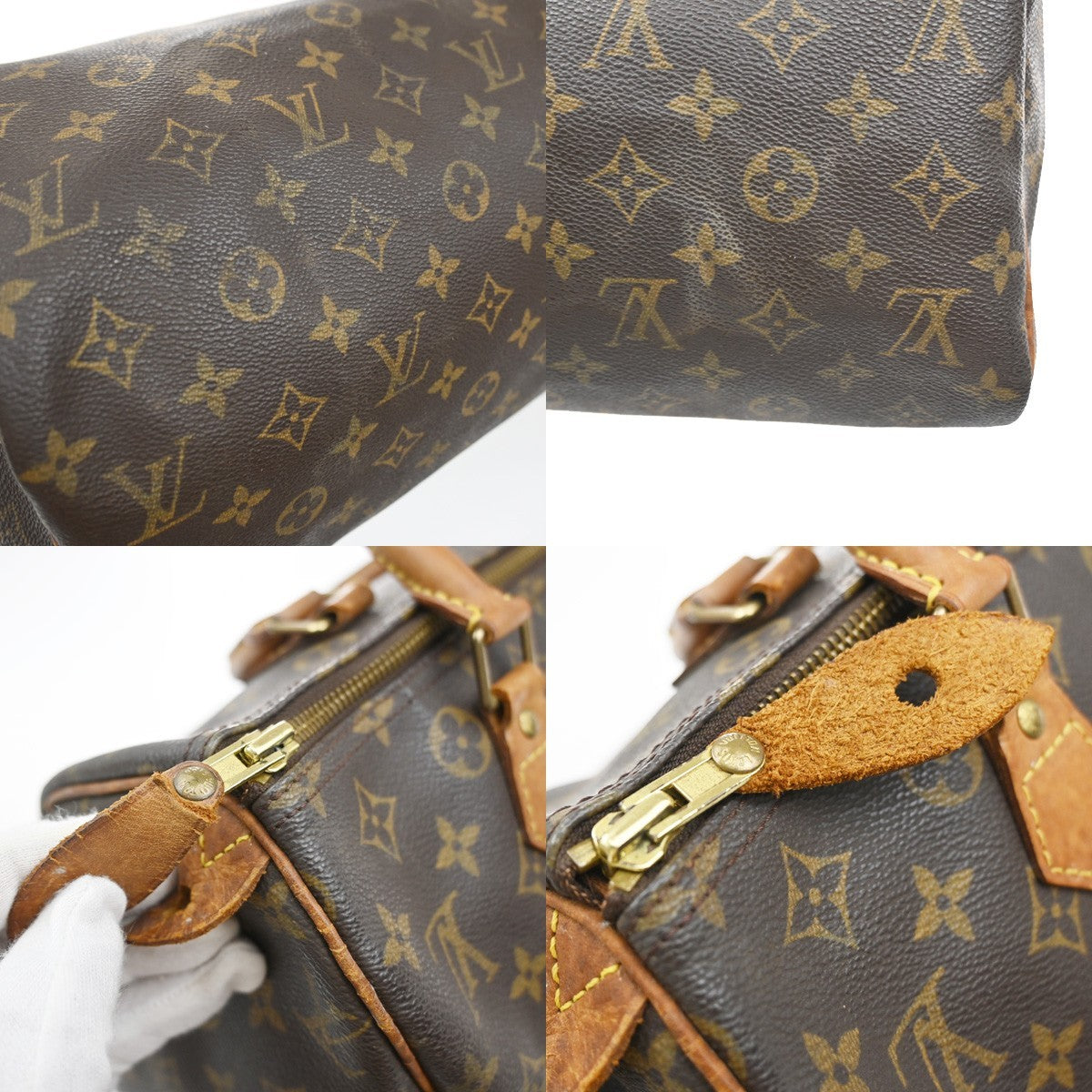 LOUIS VUITTON Speedy 30 Travel Hand Bag Monogram Leather Brown M41526 19PA023