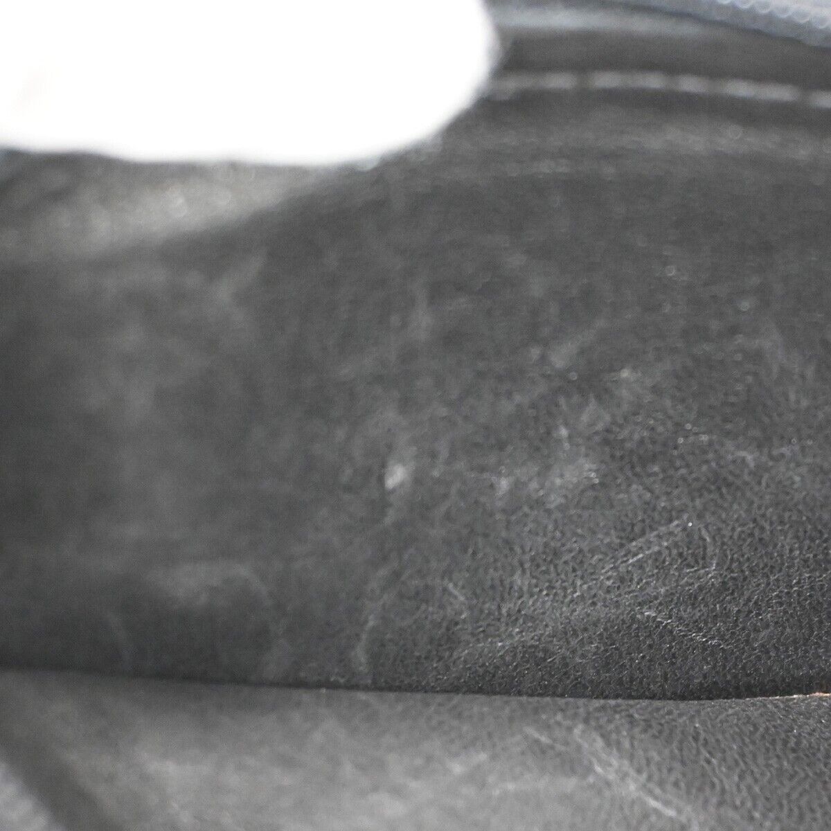 CHANEL CC Logo chain Matelasse Bifold Wallet Purse Leather Black France 79RF104