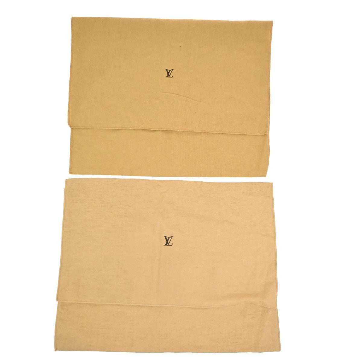 LOUIS VUITTON Logo 10 Set Dust Bags Drawstring Canvas Cotton Beige Brown 01KB830