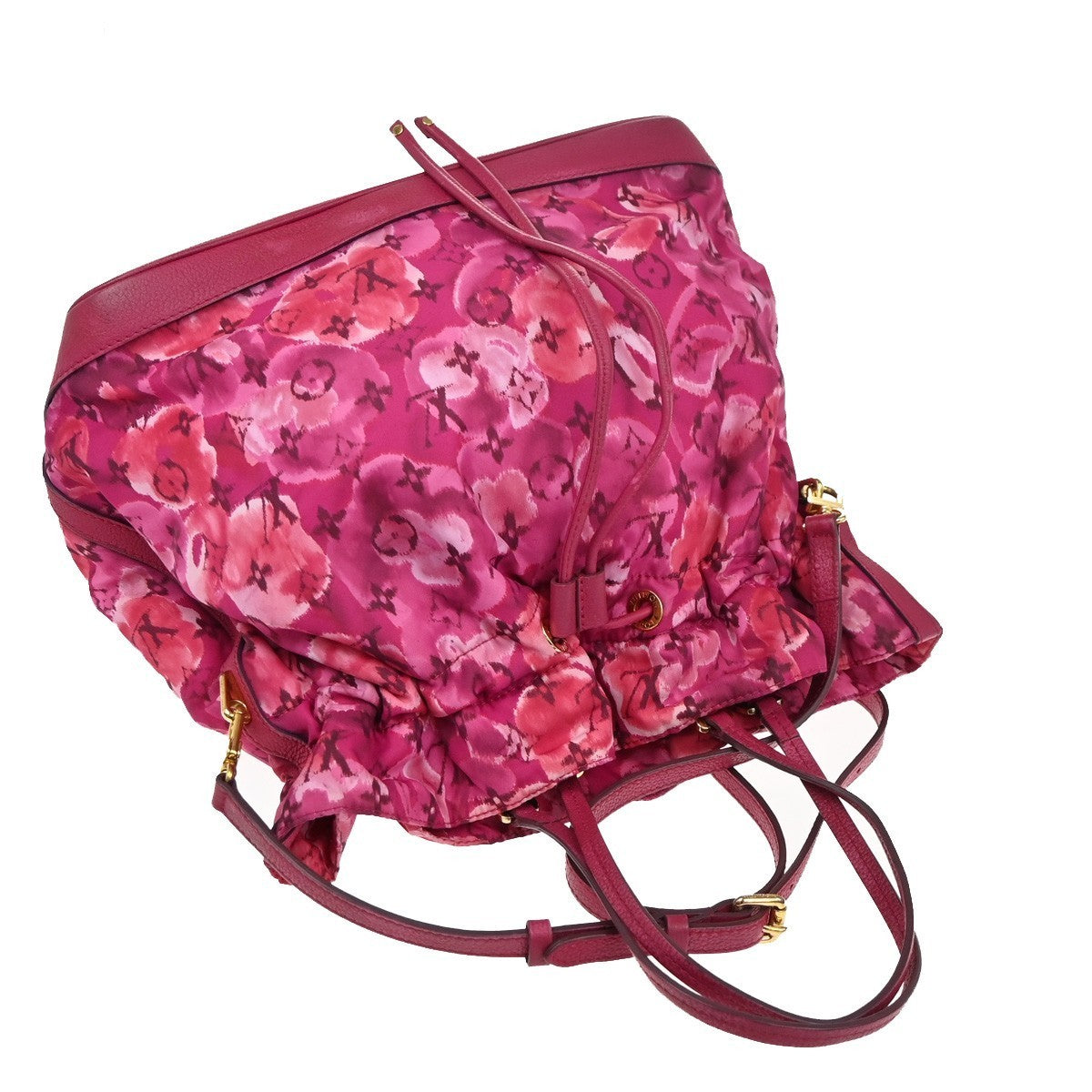 LOUIS VUITTON Noeful MM Drawstring Shoulder Bag Nylon Leather PK M94313 53TA474