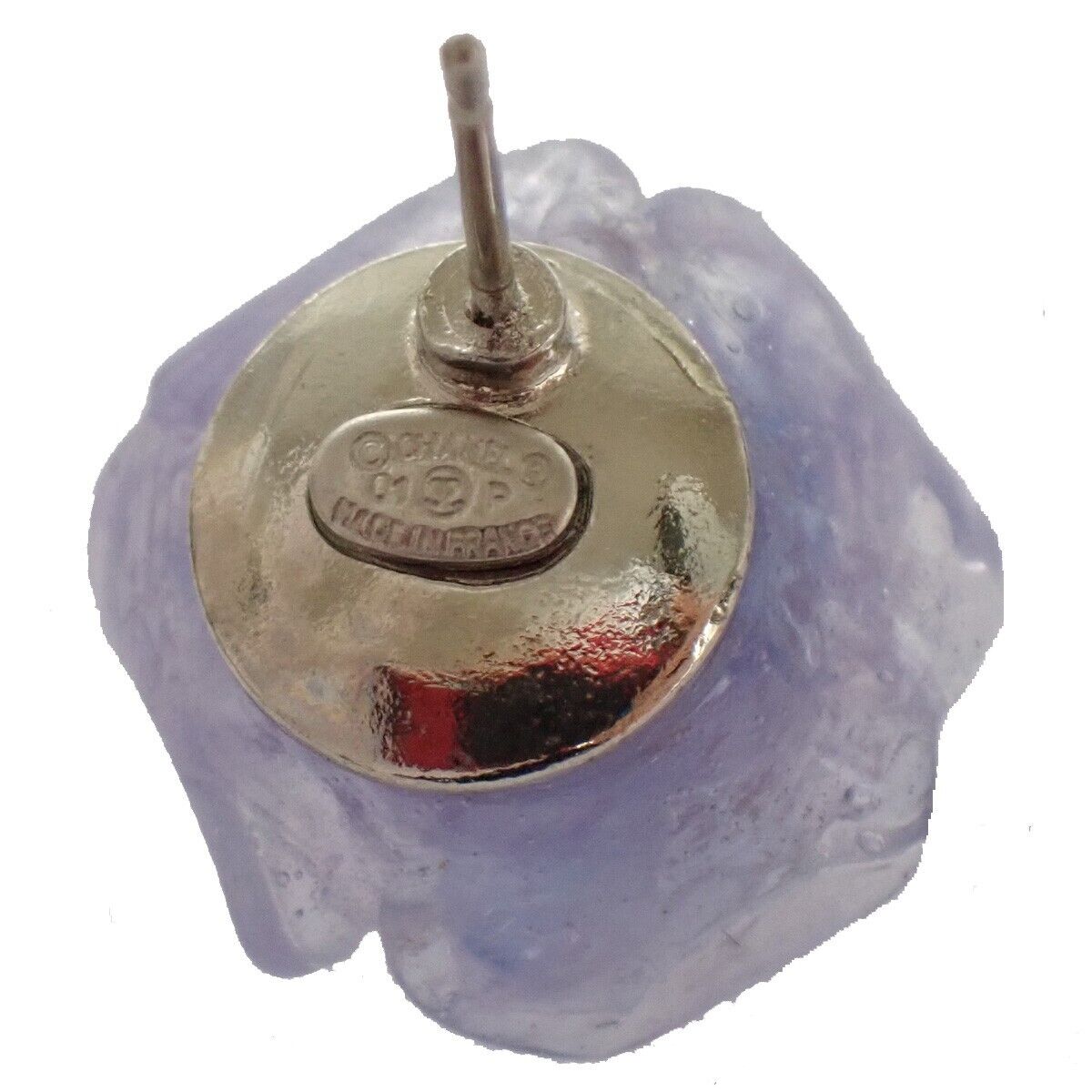 CHANEL Camellia Earrings Studs Bracelet Bangle 2 Set Purple 01P  77RC803