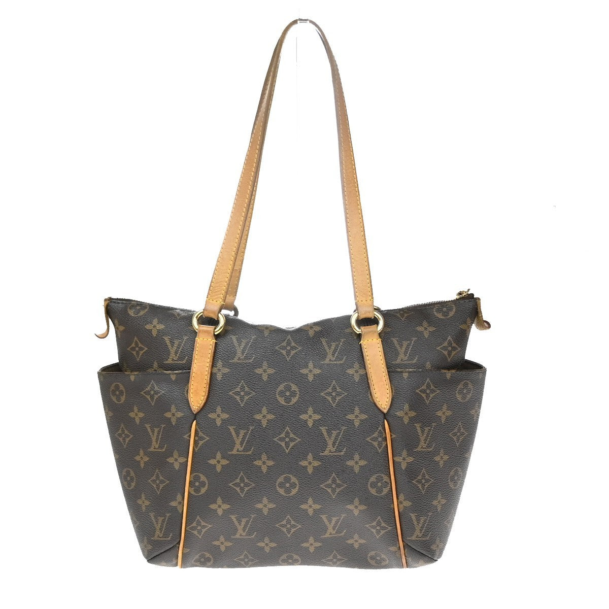 LOUIS VUITTON Logo Totally PM Shoulder Bag Monogram Leather Brown M56688 99YJ098